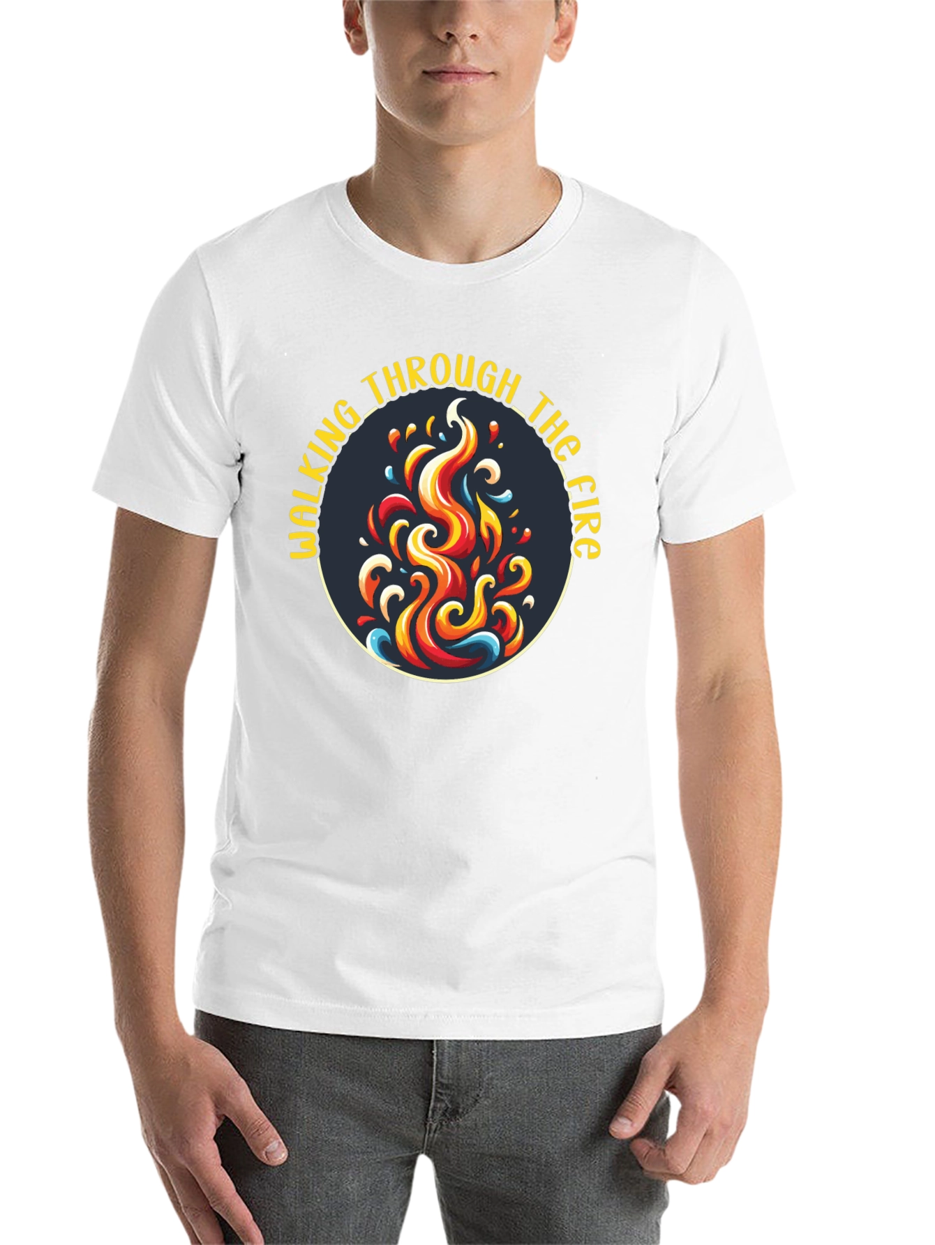 Black Walking Through the Fire Graphic T-Shirt view 14