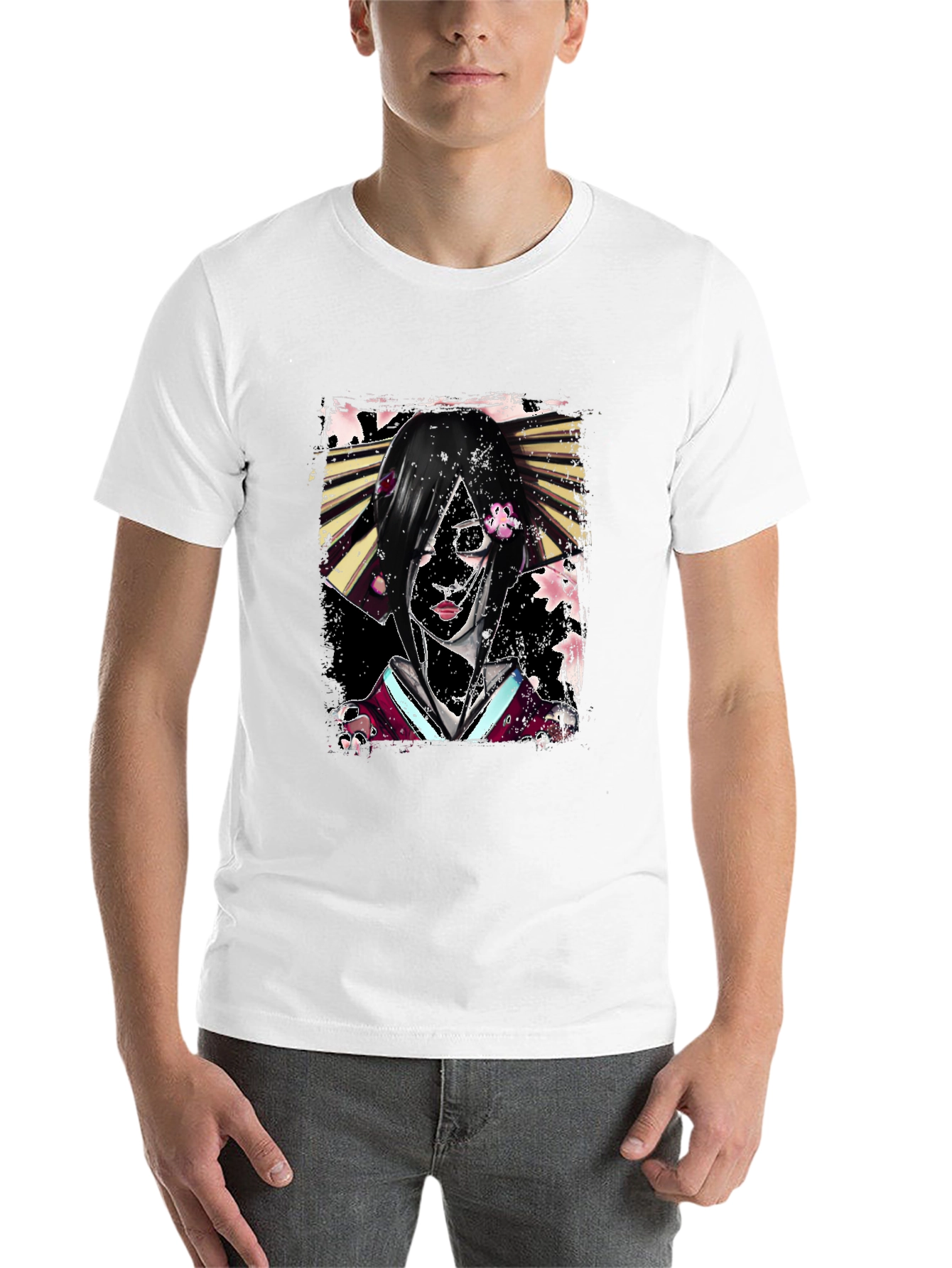 Black Geisha Graphic Black T-Shirt view 14
