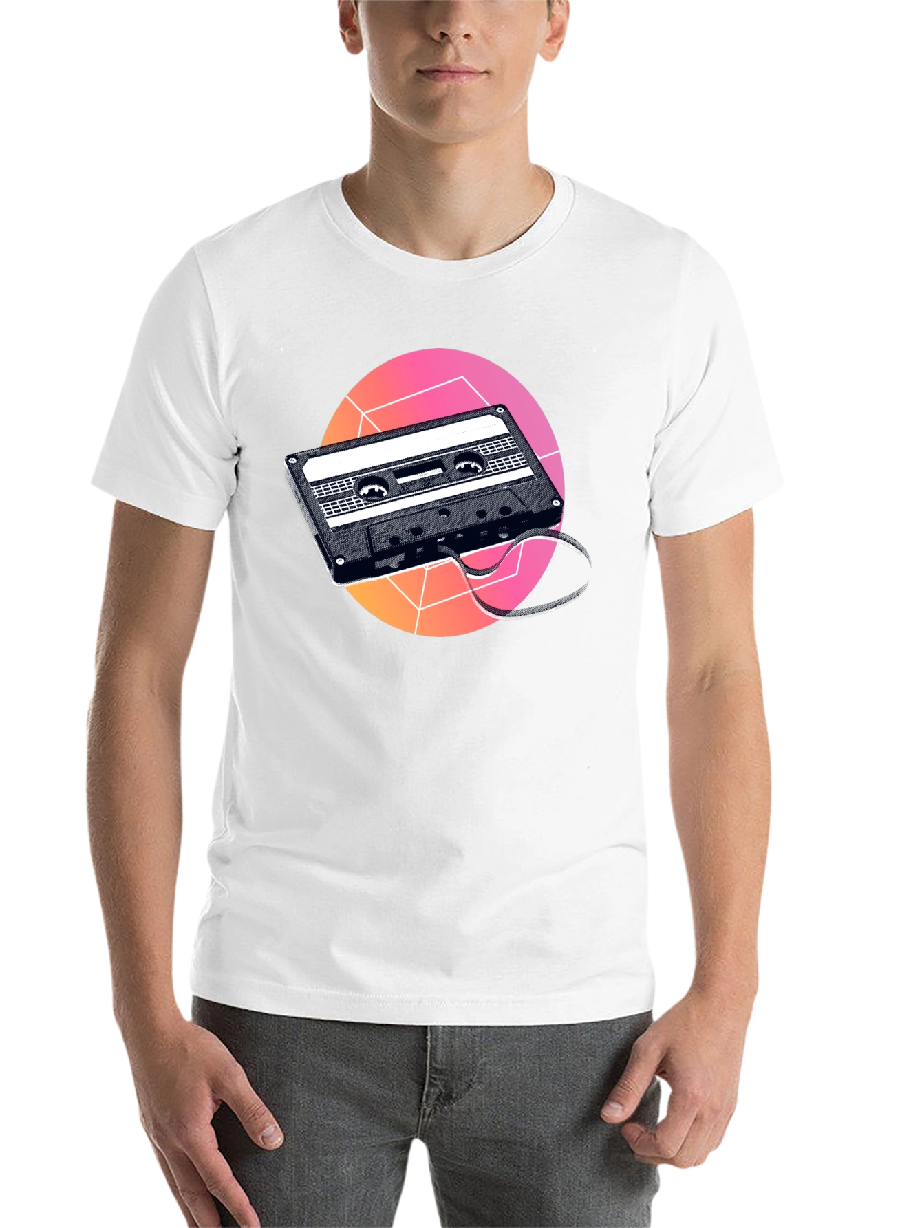 Black Retro Cassette Tape Graphic T-Shirt - Black view 14