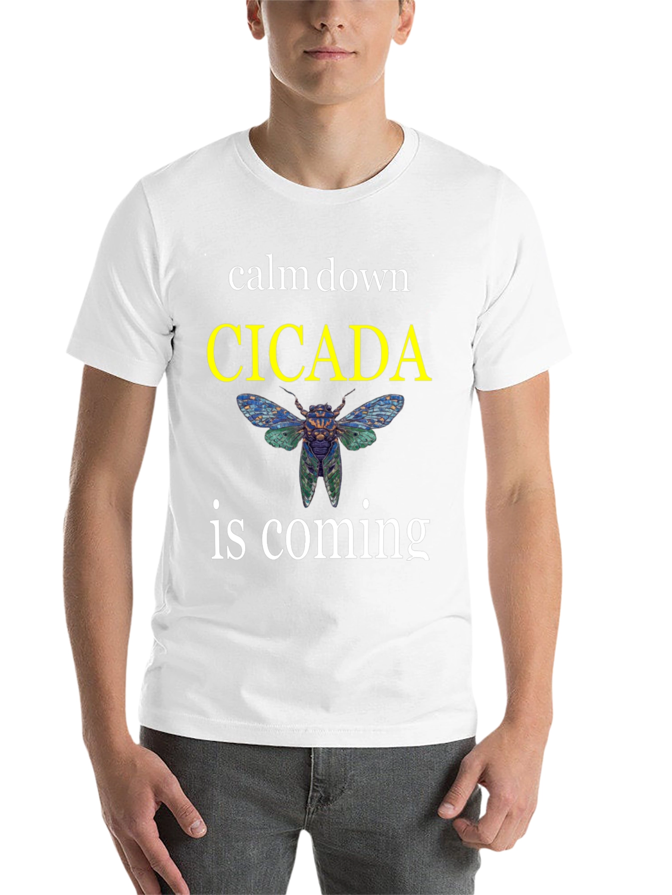 Black Calm Down Cicada T-Shirt view 14