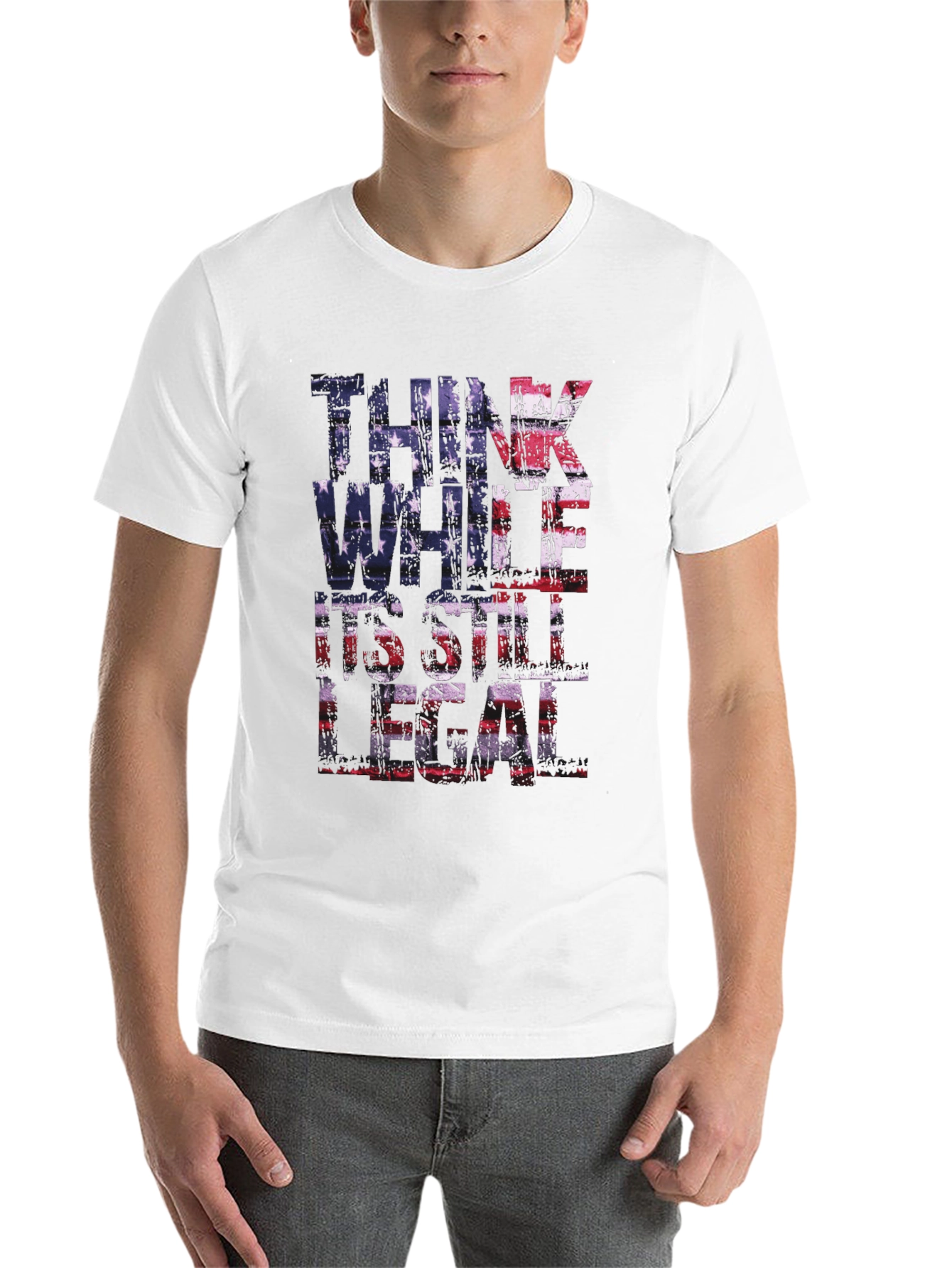 Black Think While It's Still Legal T-Shirt view 14
