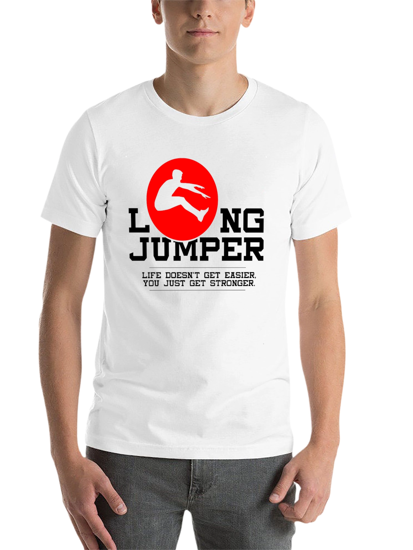 Black Long Jumper Graphic Tee - Life Gets Stronger view 14