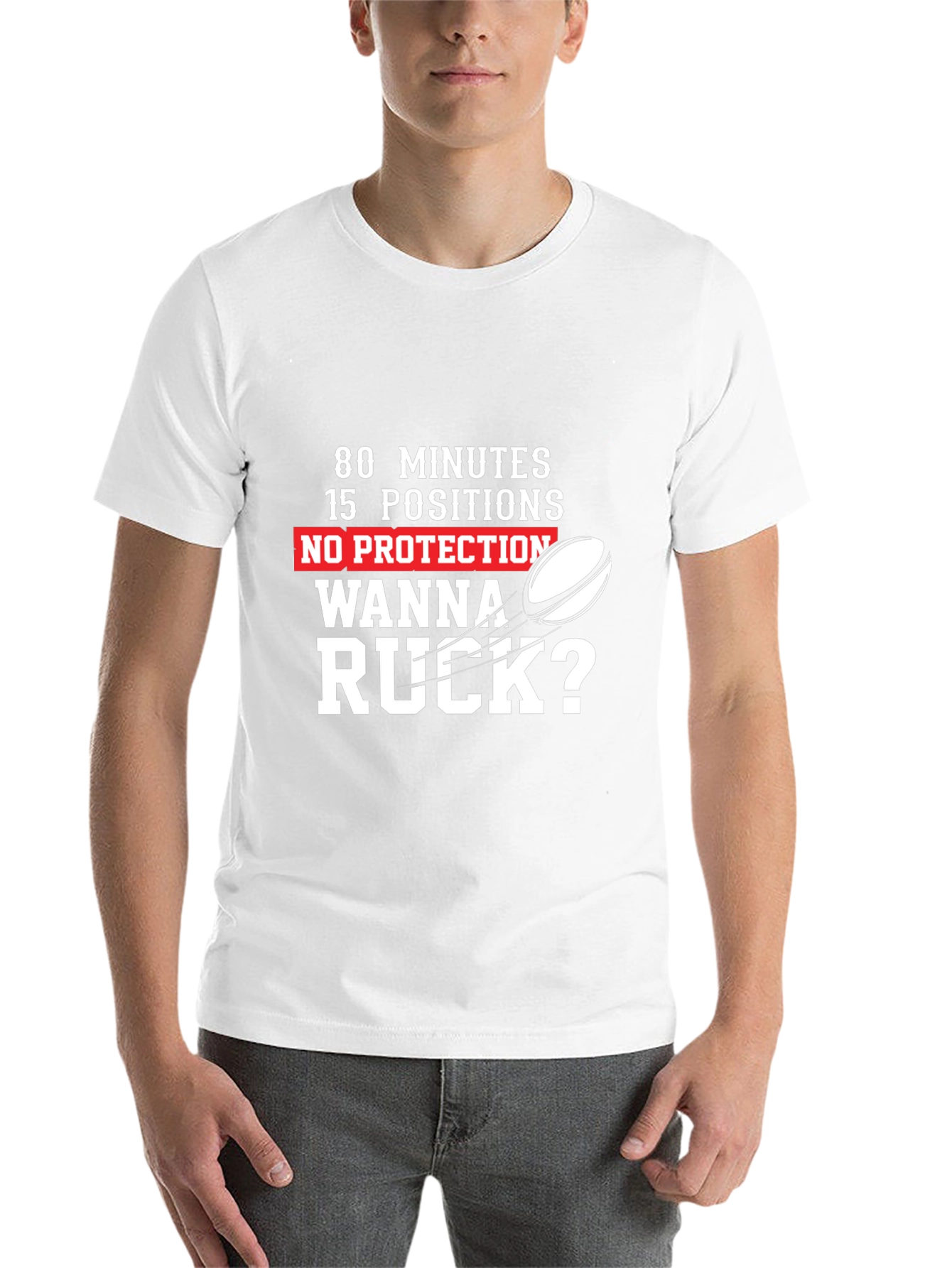Black Rugby Tee: 80 Minutes 15 Positions, Wanna Ruck? view 14