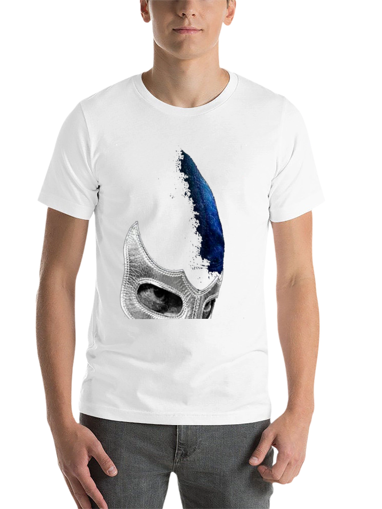 Black Wrestler Mask T-Shirt - Unique Graphic Tee view 14