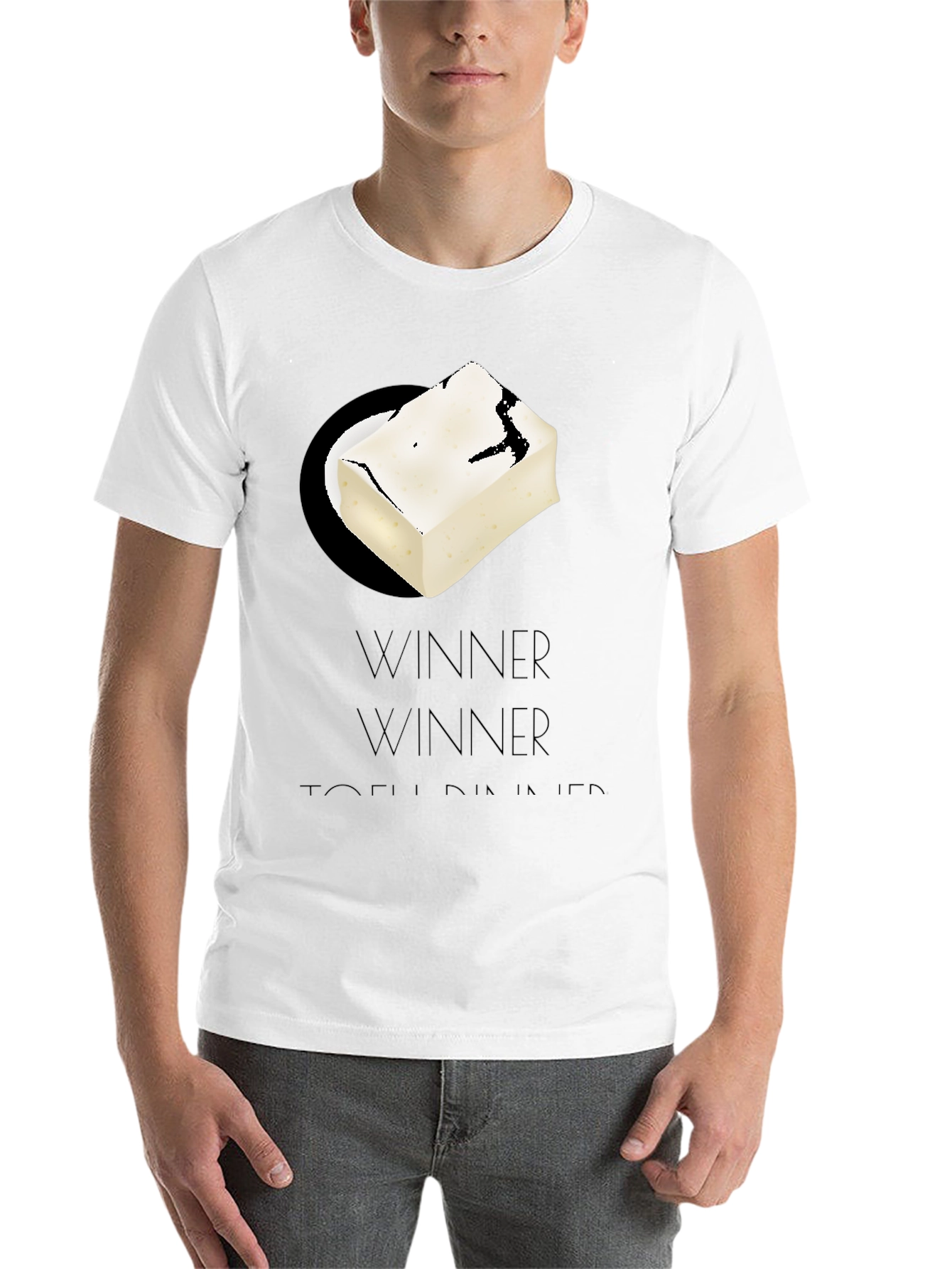 Black Winner Tofu Dinner Graphic Tee view 14