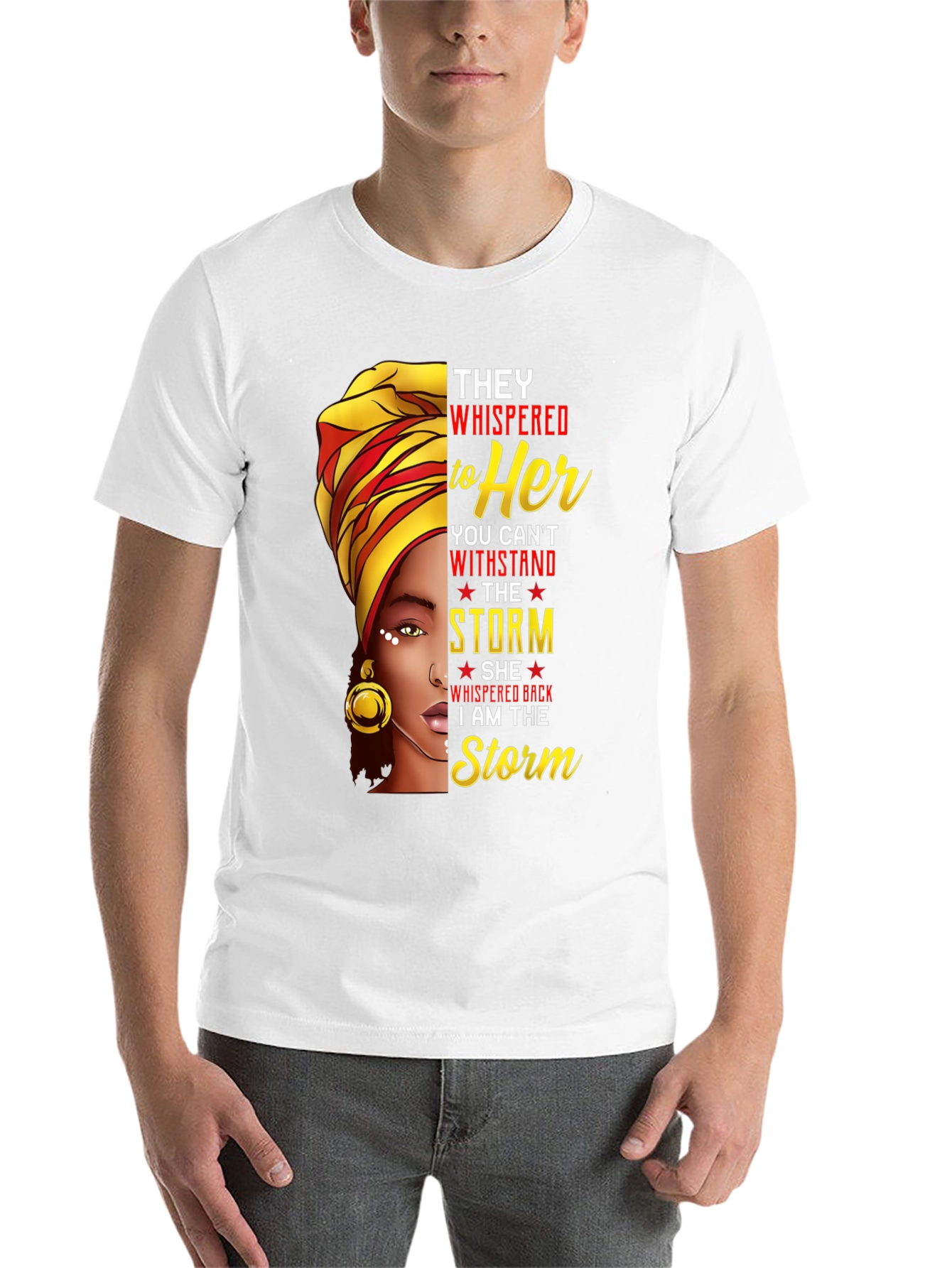 Black Empowered Woman Graphic T-Shirt - I Am The Storm view 14
