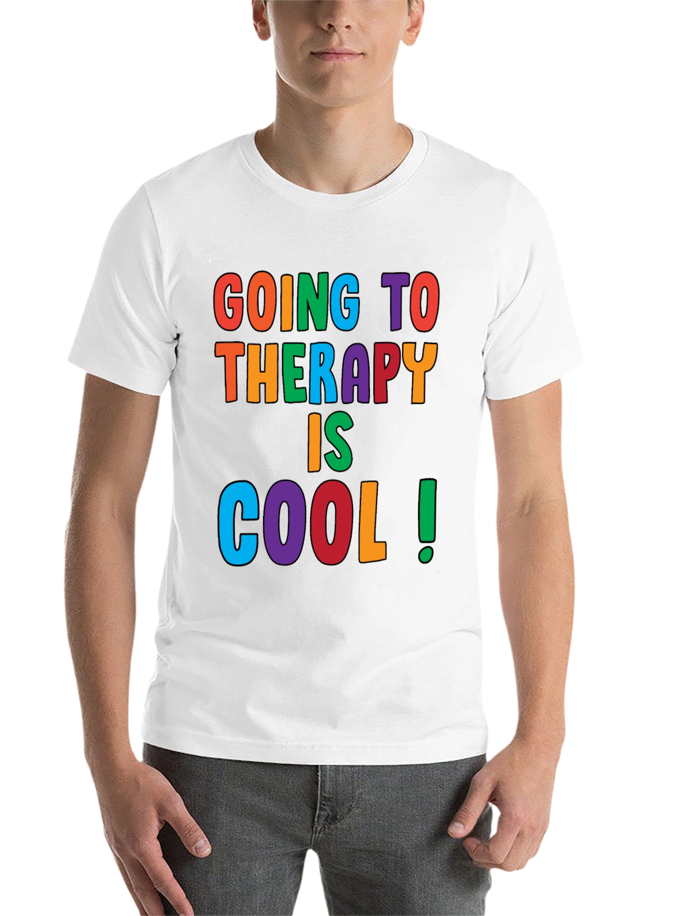 Black Therapy Is Cool Graphic Tee - Comfort Fit view 14