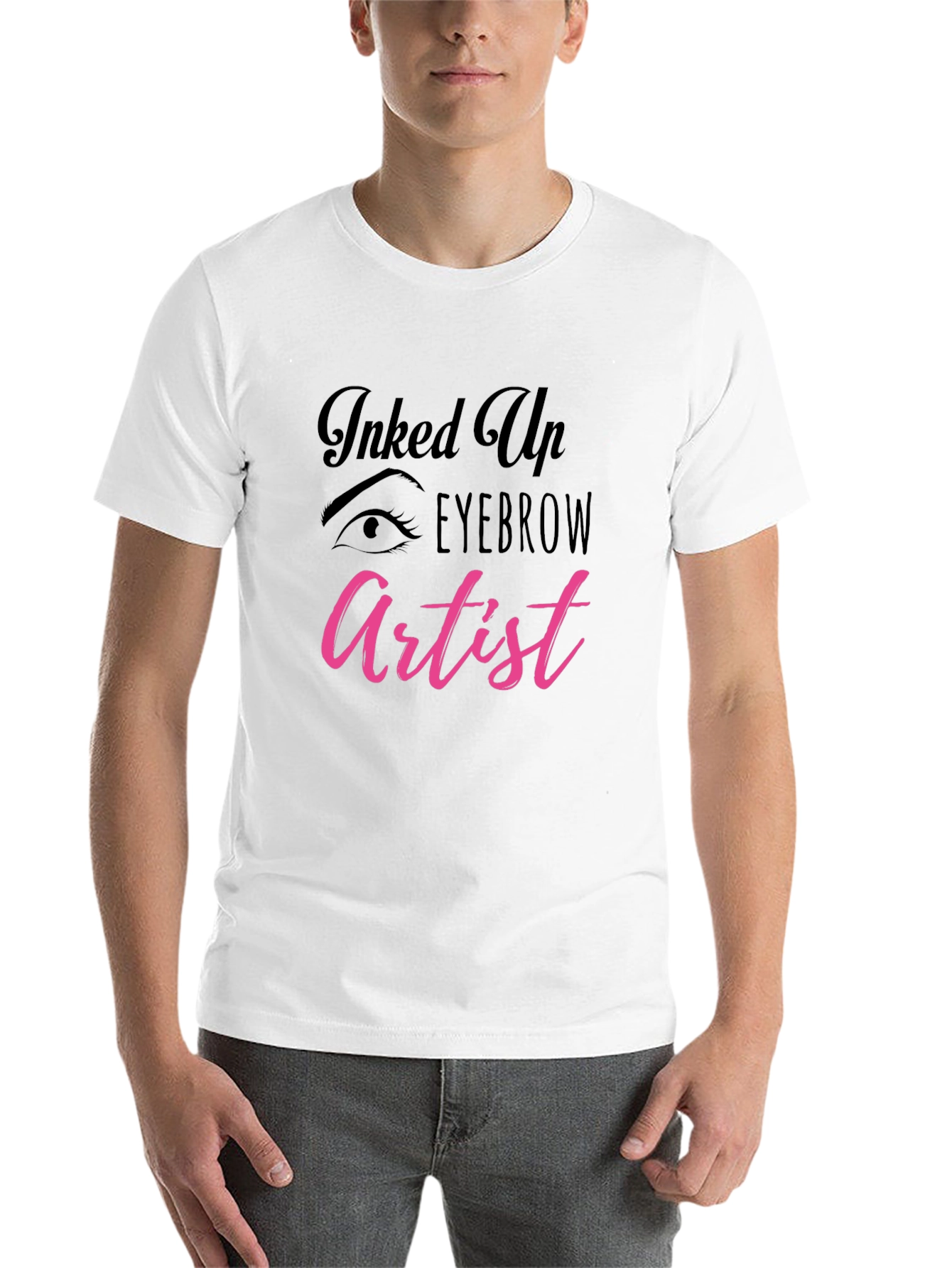 Black Inked Up Eyebrow Artist T-Shirt view 14