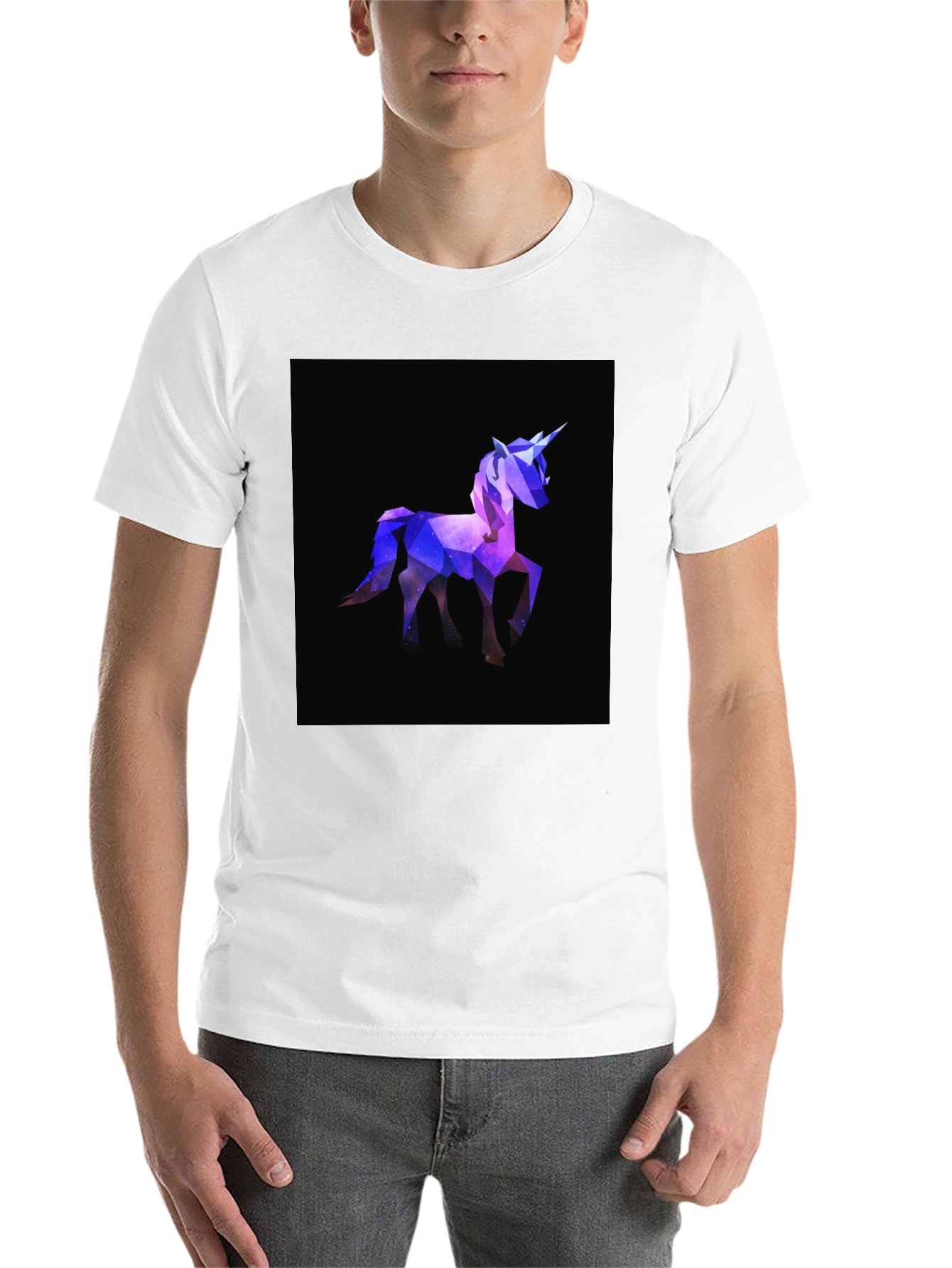 Black Geometric Unicorn T-Shirt - Stylish Graphic Tee view 14