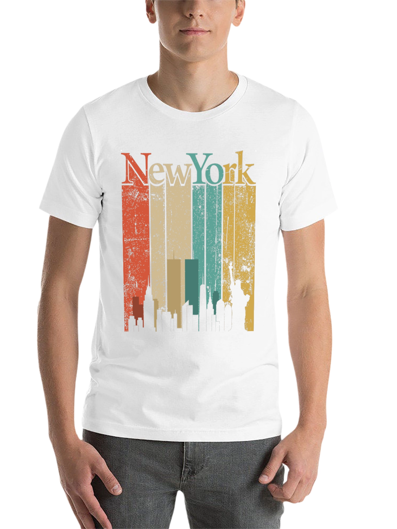 Vintage New York Skyline Graphic T-Shirt - 14