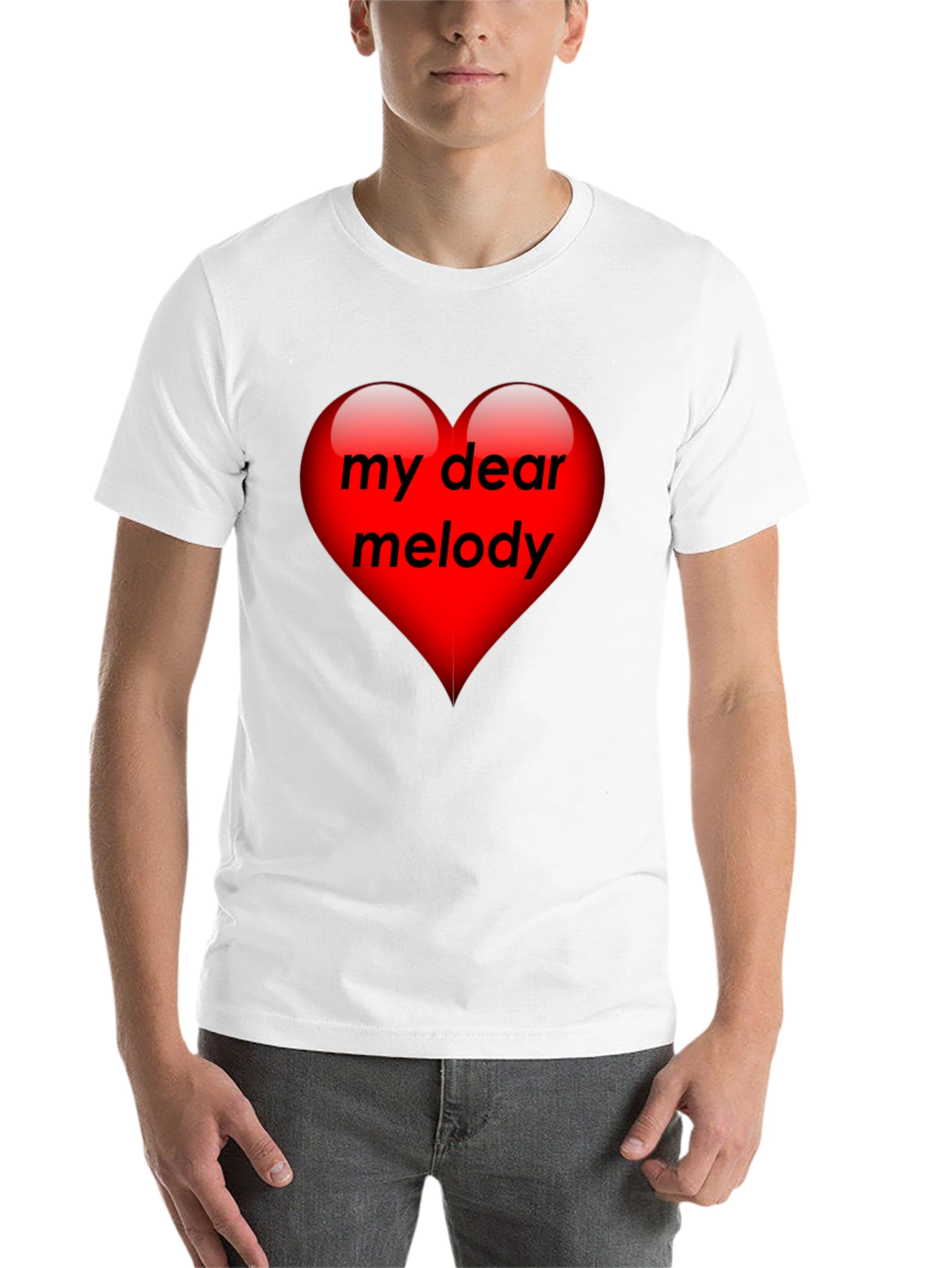 Black My Dear Melody Heart Graphic T-Shirt view 14