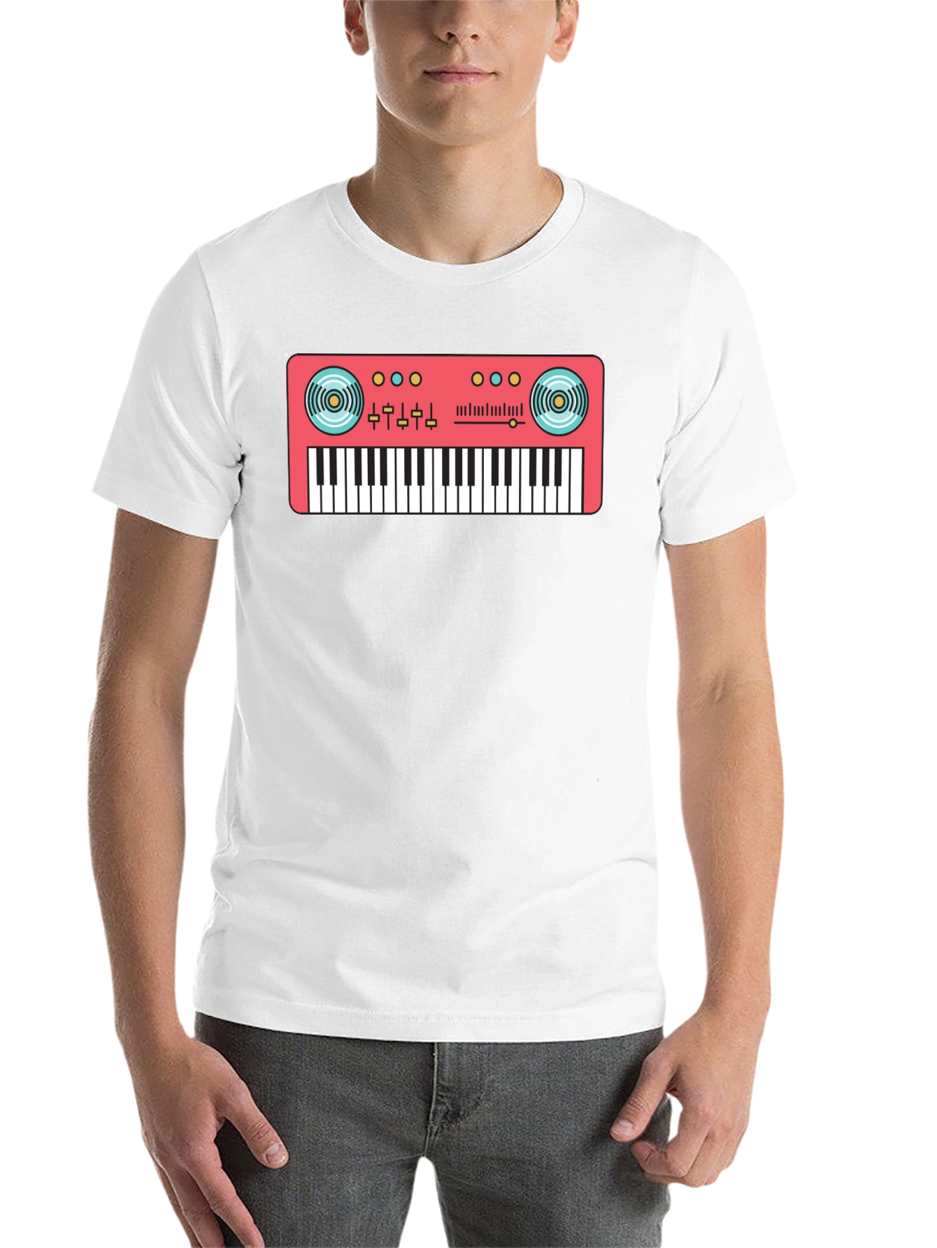Black Synth Graphic T-Shirt - Retro Music Tee view 14
