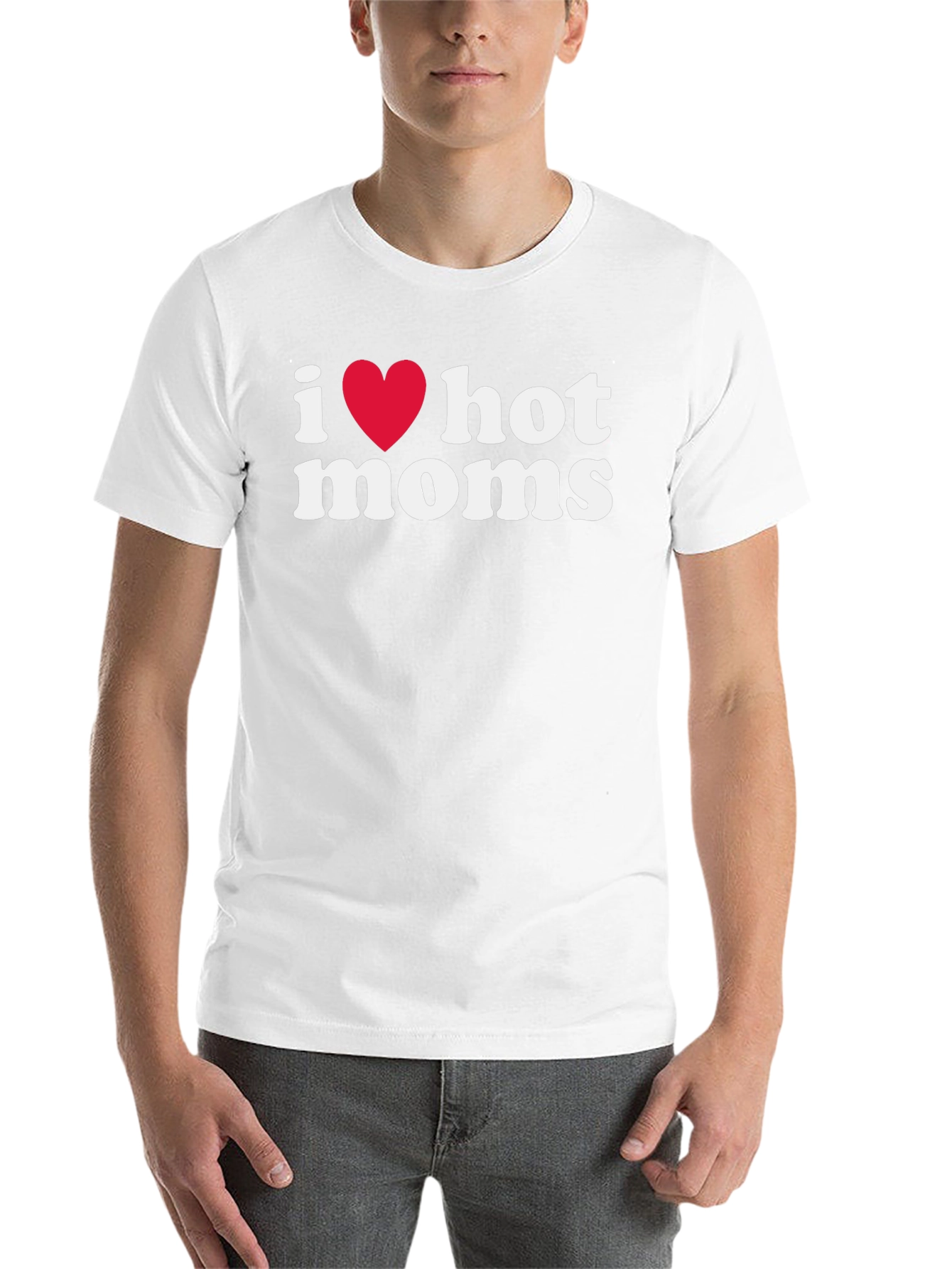 Black I Heart Hot Moms Graphic Tee - Black view 14