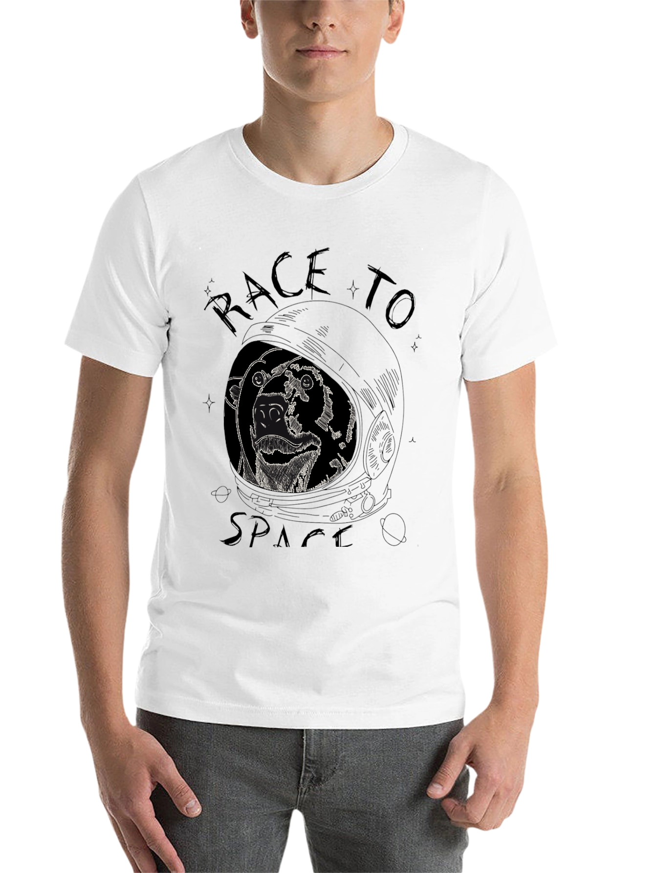 Black Race to Space Graphic Tee - Black T-Shirt view 14