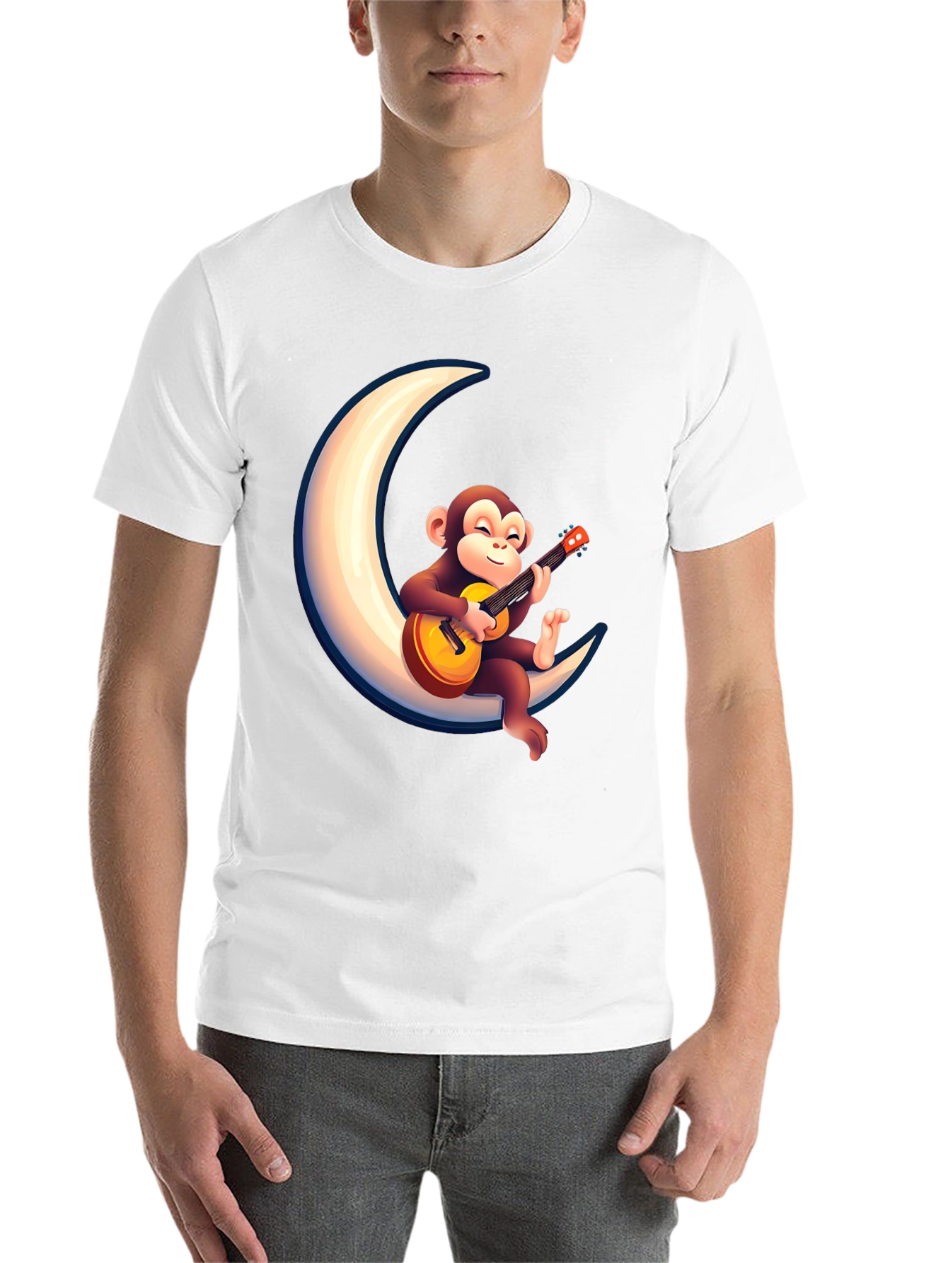 Black Monkey on the Moon T-Shirt view 14