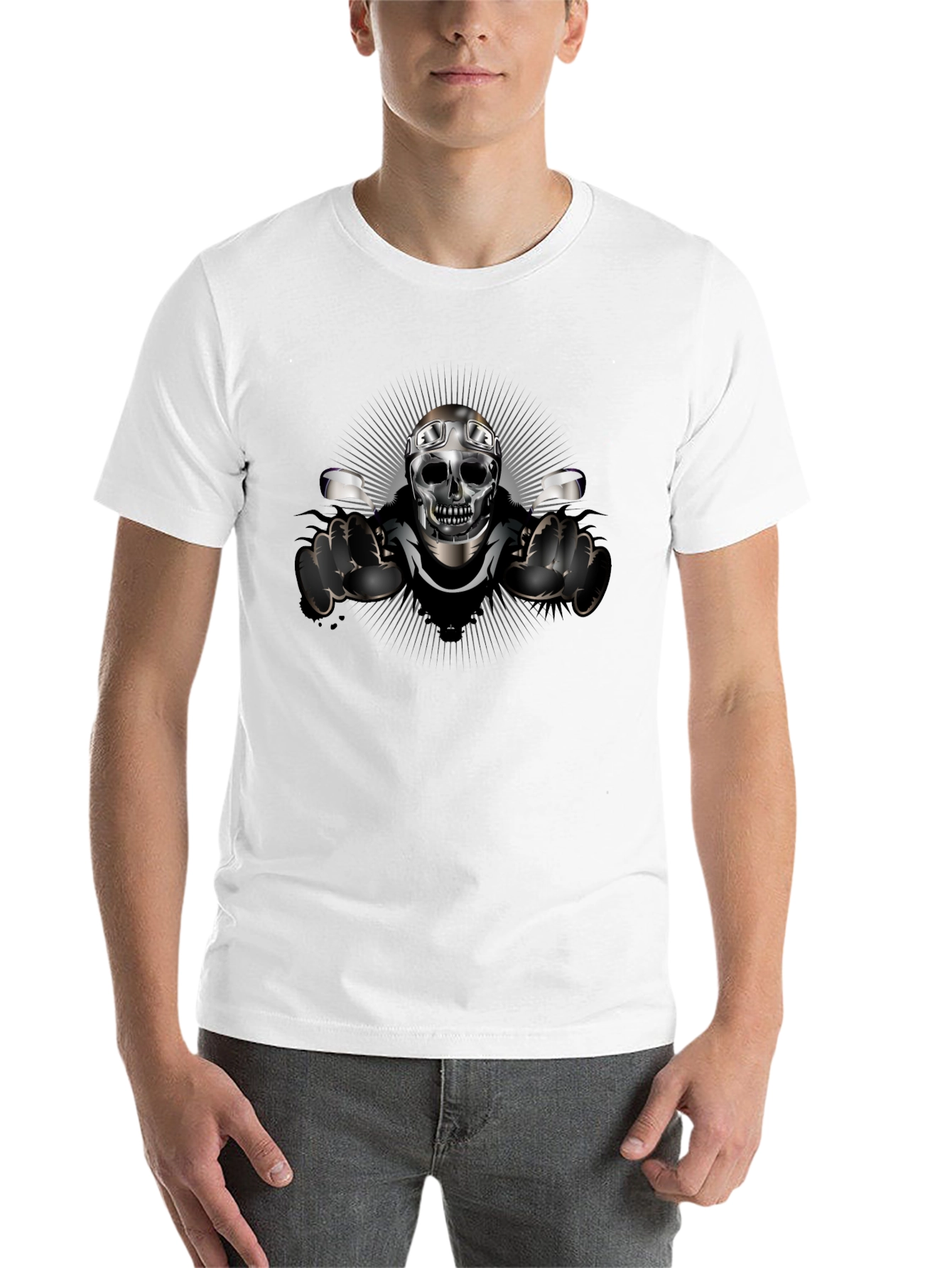 Black Skull Biker T-Shirt - Ride or Die view 14