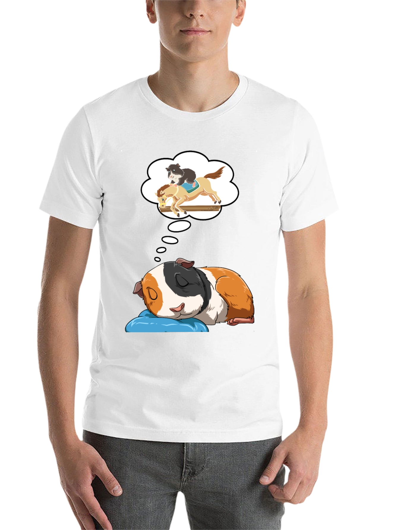 Black Dreamy Guinea Pig T-Shirt view 14