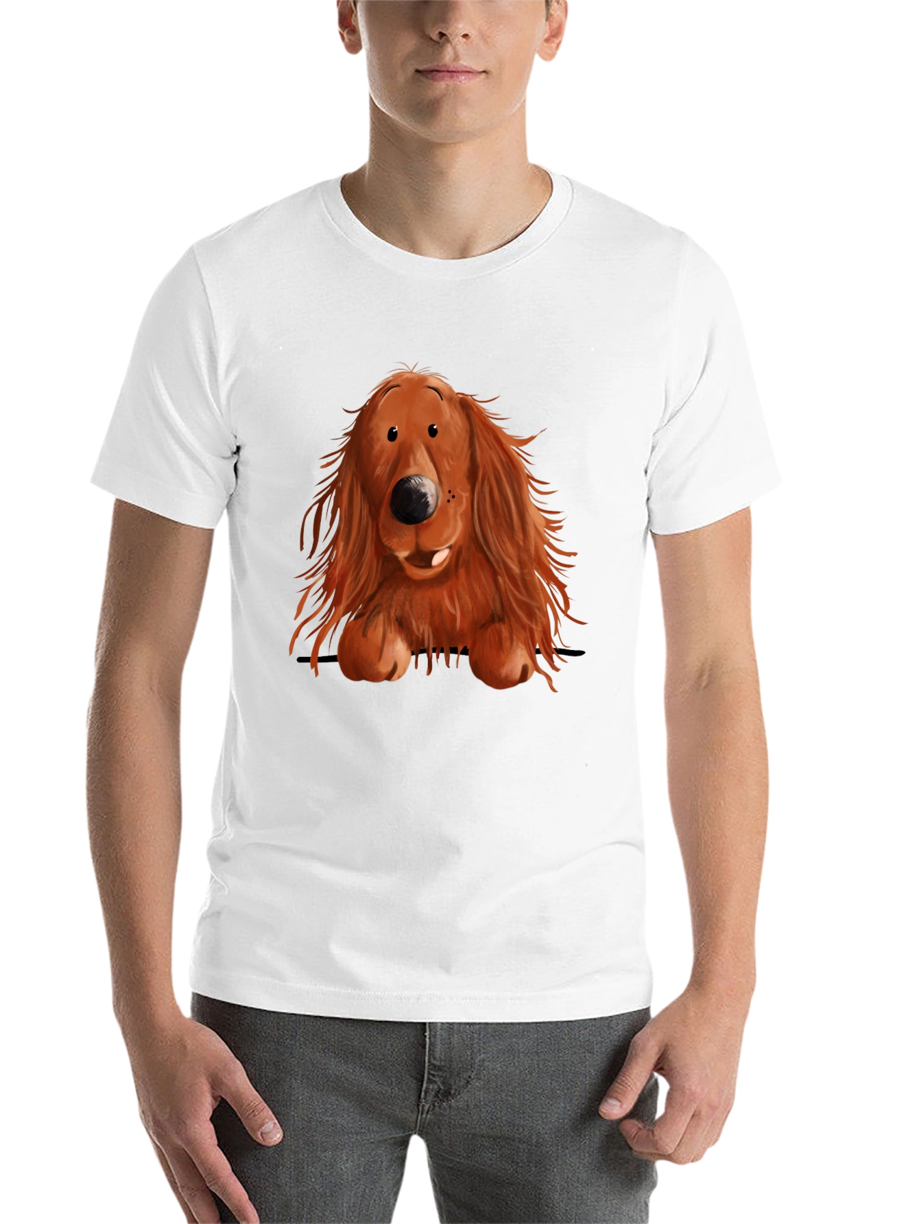 Black Cute Dog Graphic Print T-Shirt view 14
