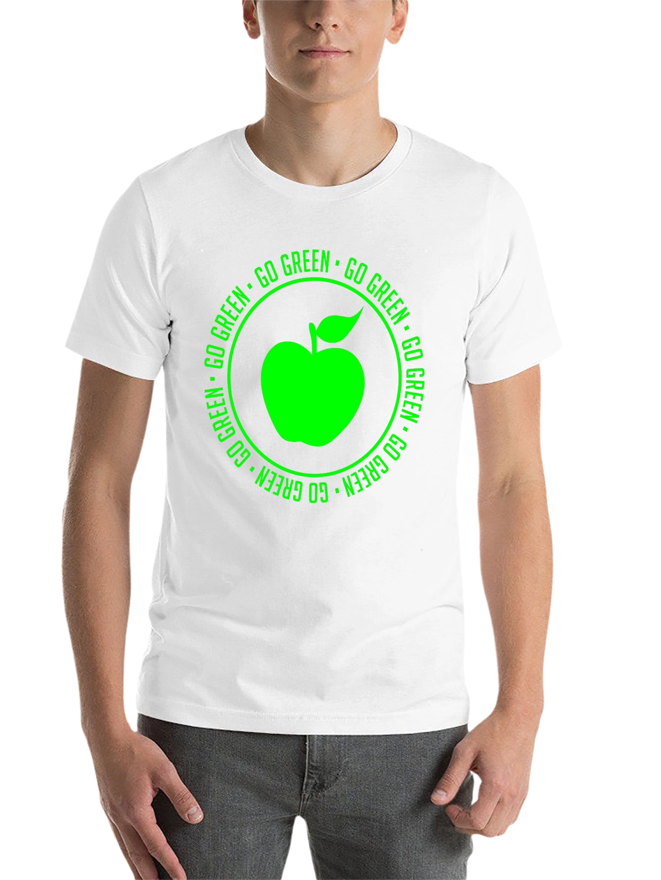 Black Go Green Apple Graphic Tee view 14