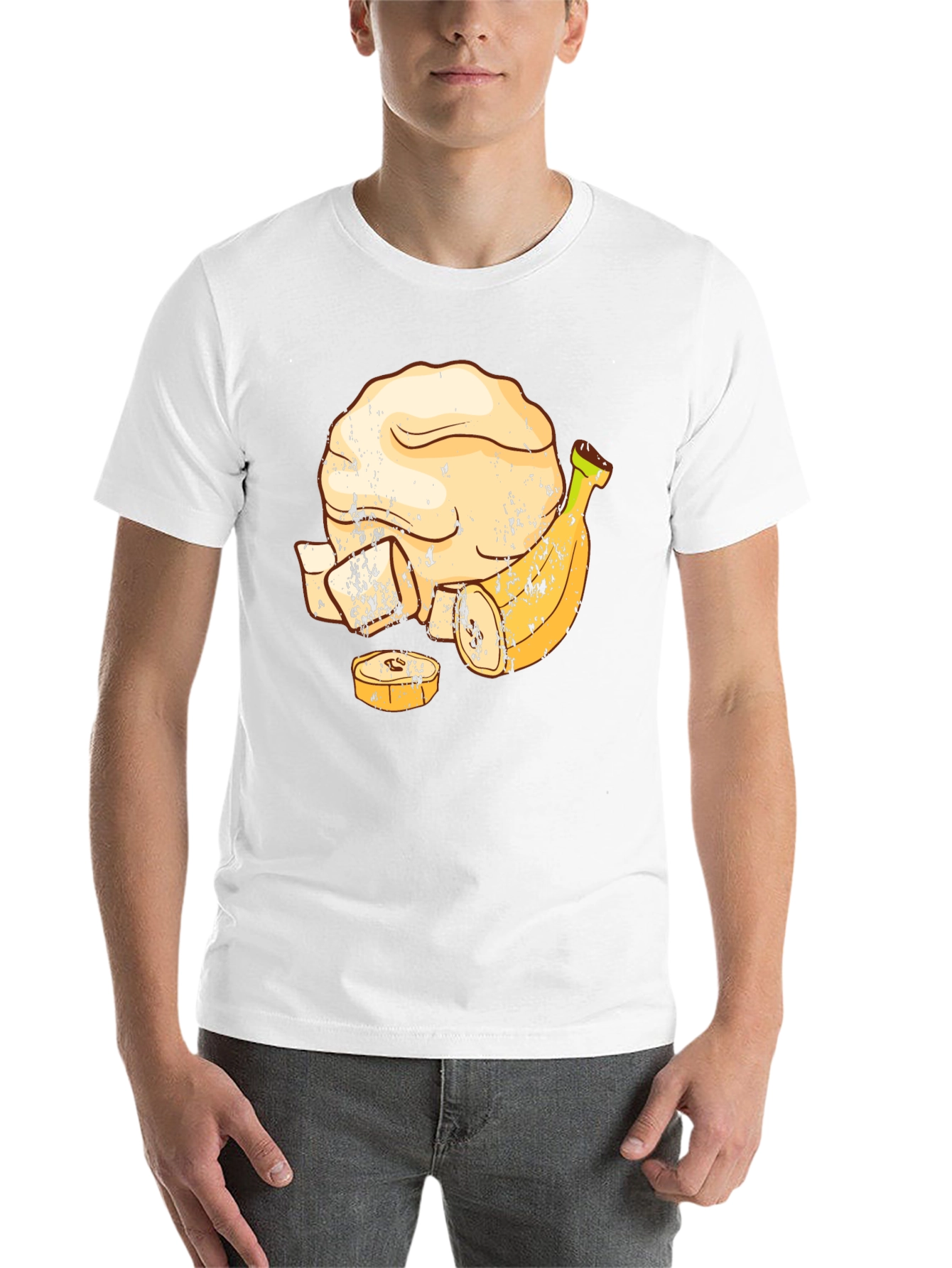 Black Banana Bread Graphic Tee - Novelty Food Shirt view 14