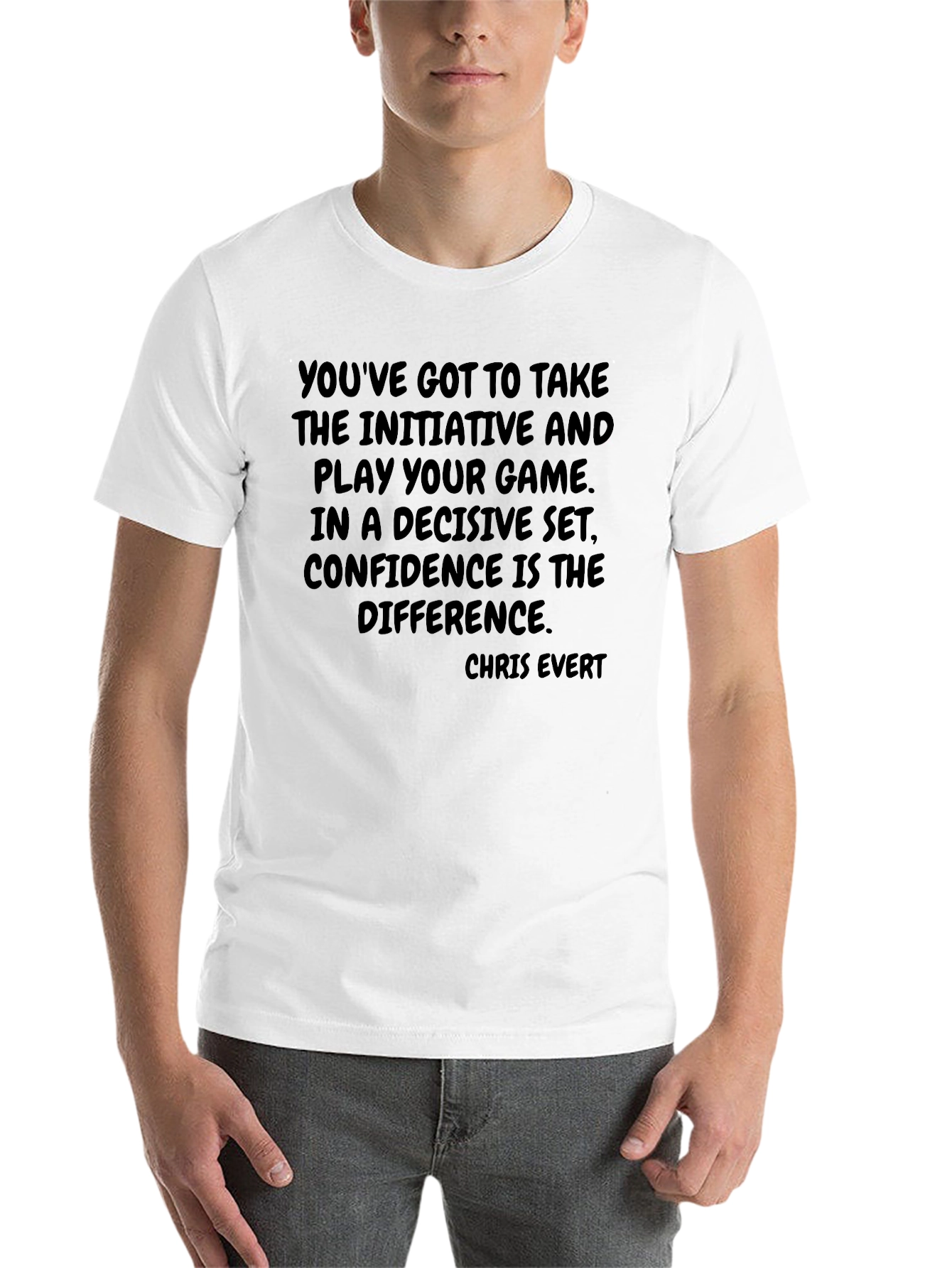 Black Motivational Quote T-Shirt - Confidence is Key view 14