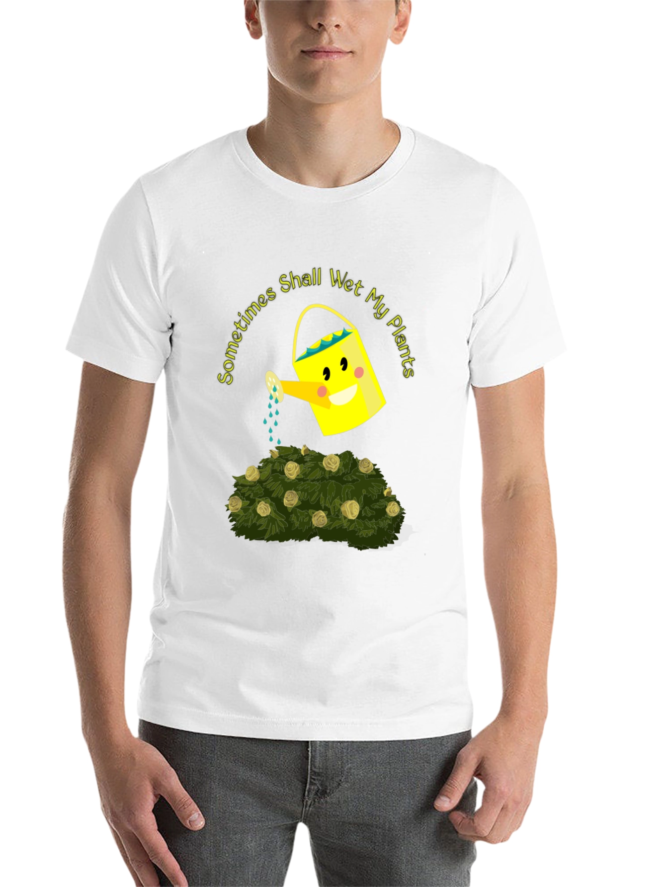 Black Funny Gardening T-Shirt - Sometimes I Shall Wet My Plants view 14