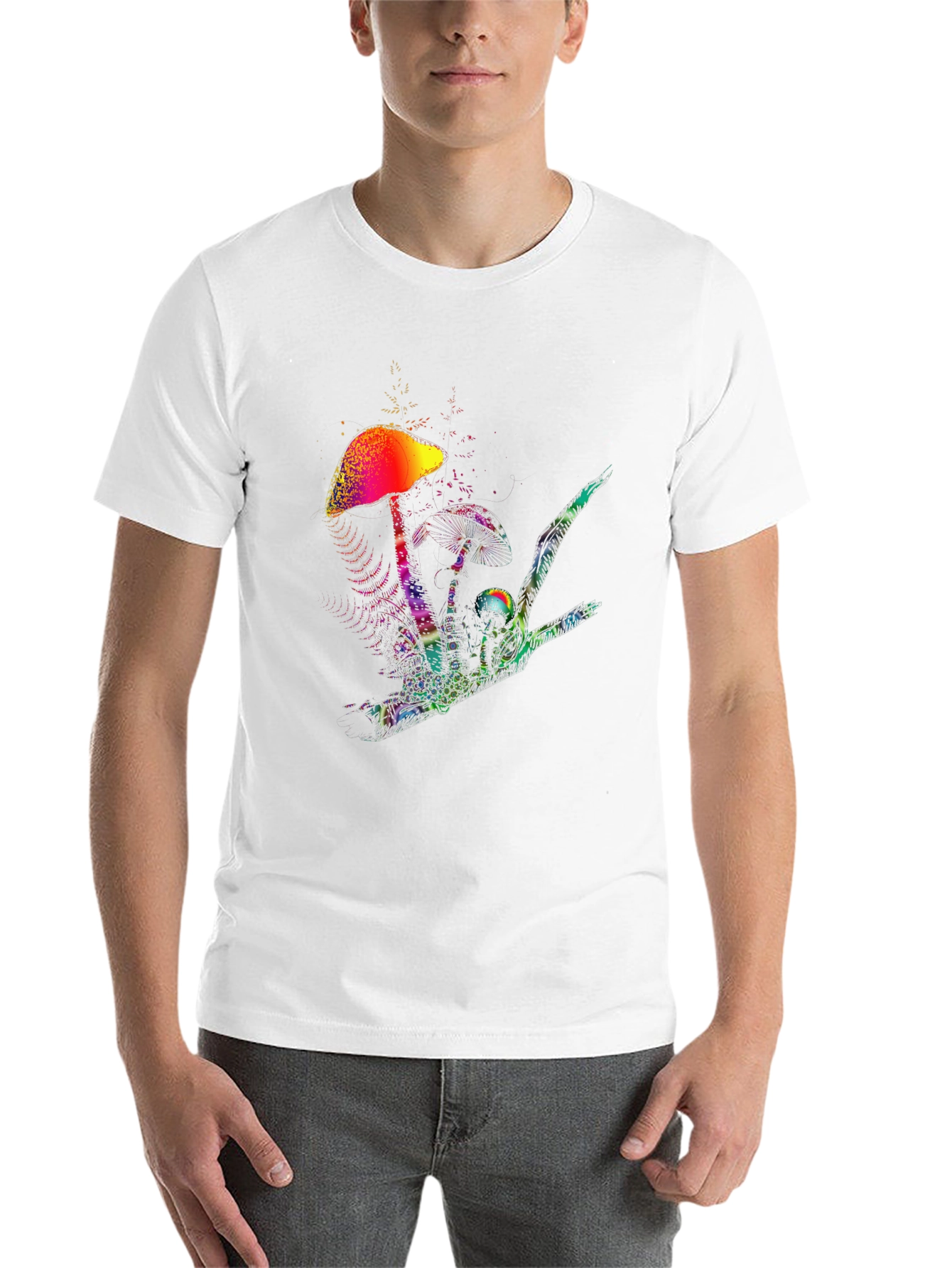 Black Psychedelic Mushroom Graphic T-Shirt view 14