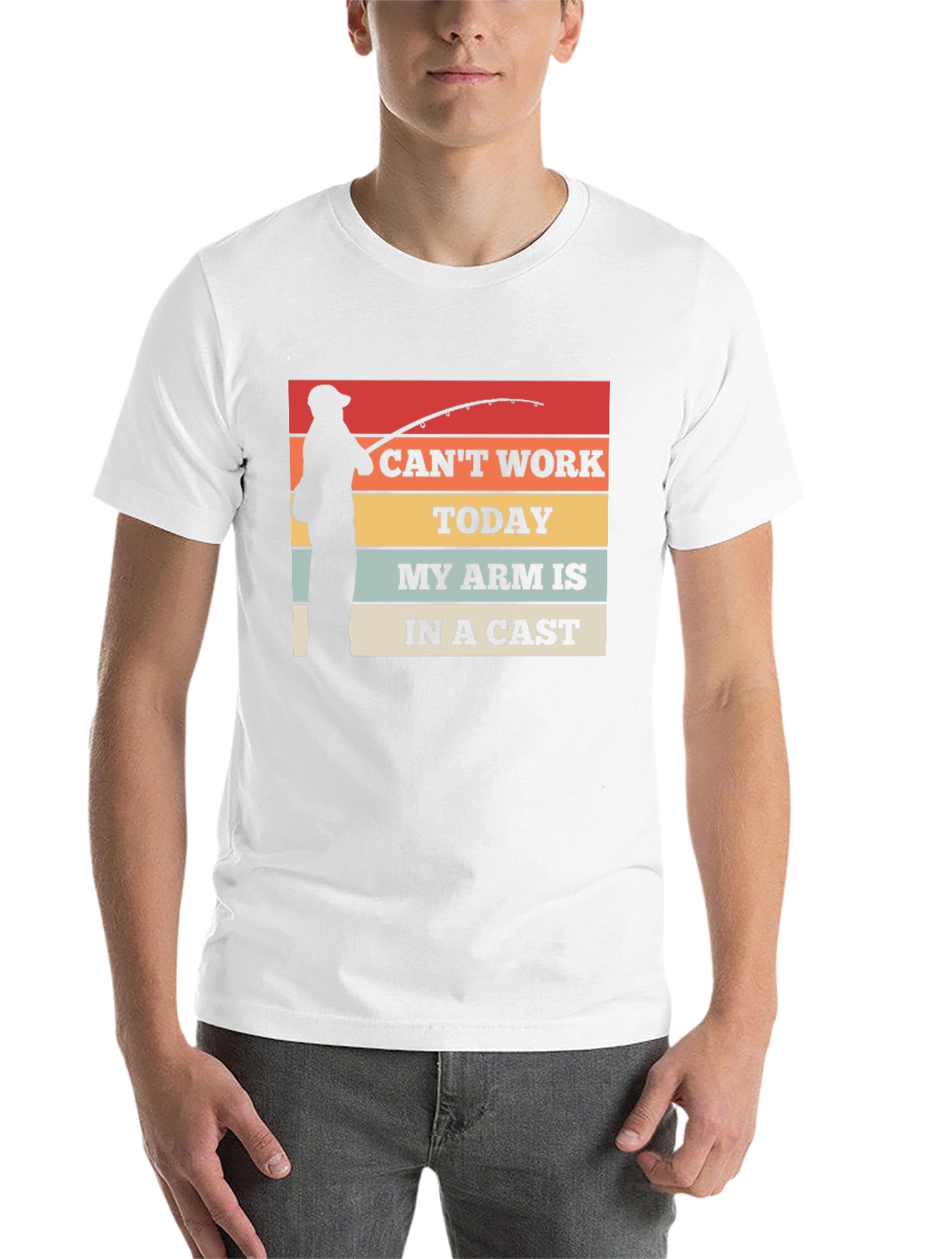 Black Funny Fishing T-Shirt: "I Can't Work Today" view 14