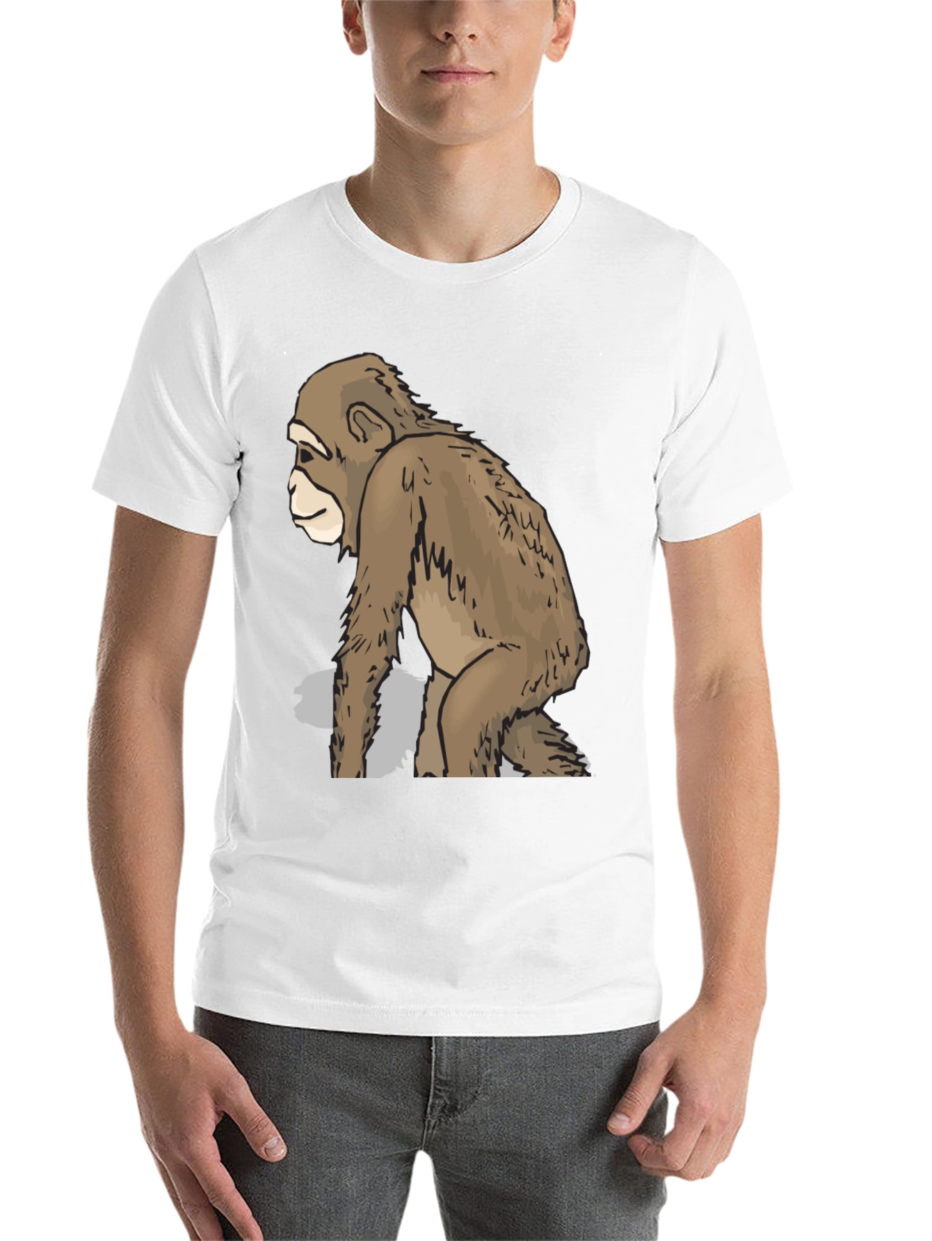 Black Cool Ape Graphic Black T-Shirt view 14