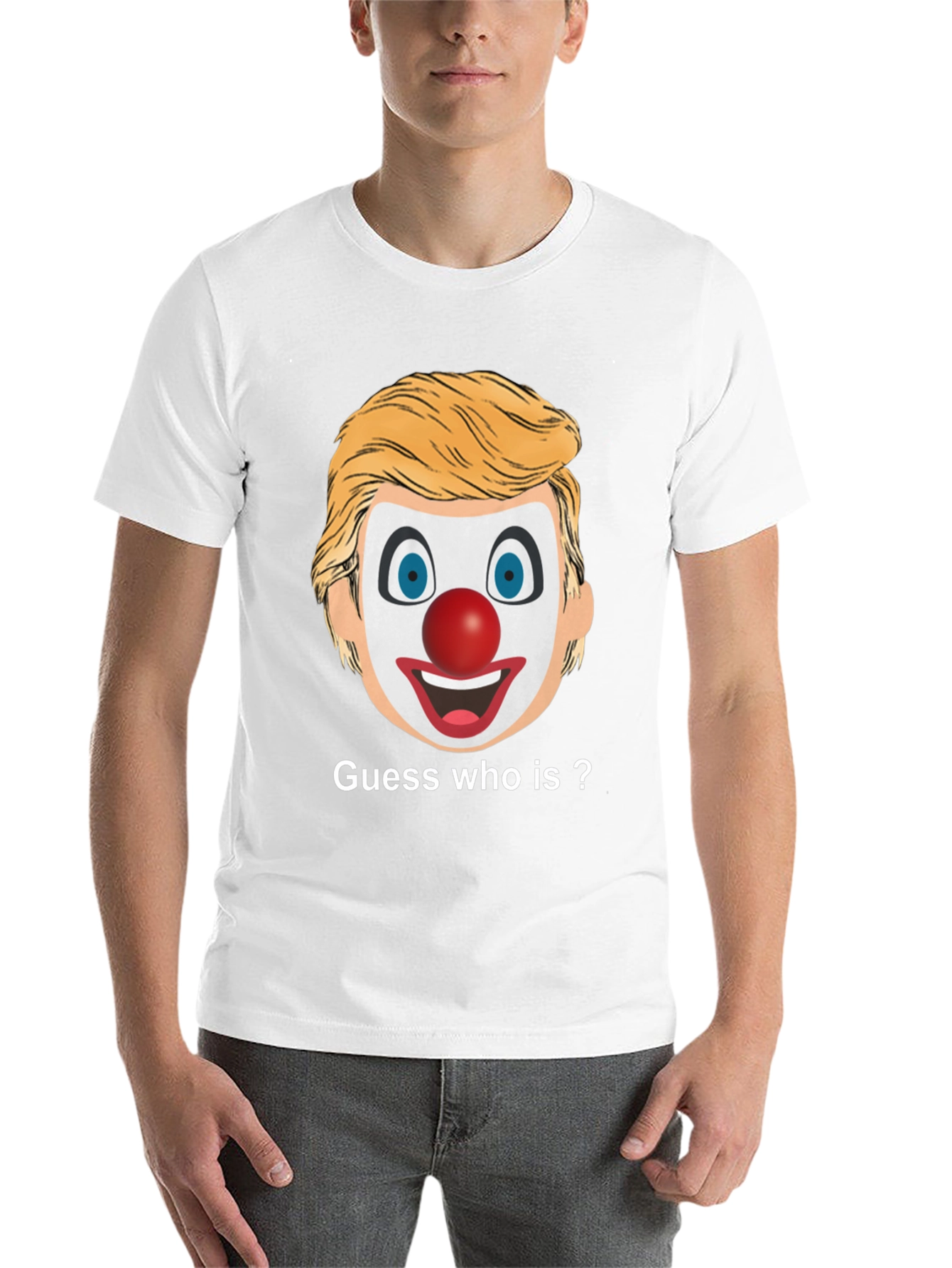 Black Clown Face Guess Who T-Shirt view 14