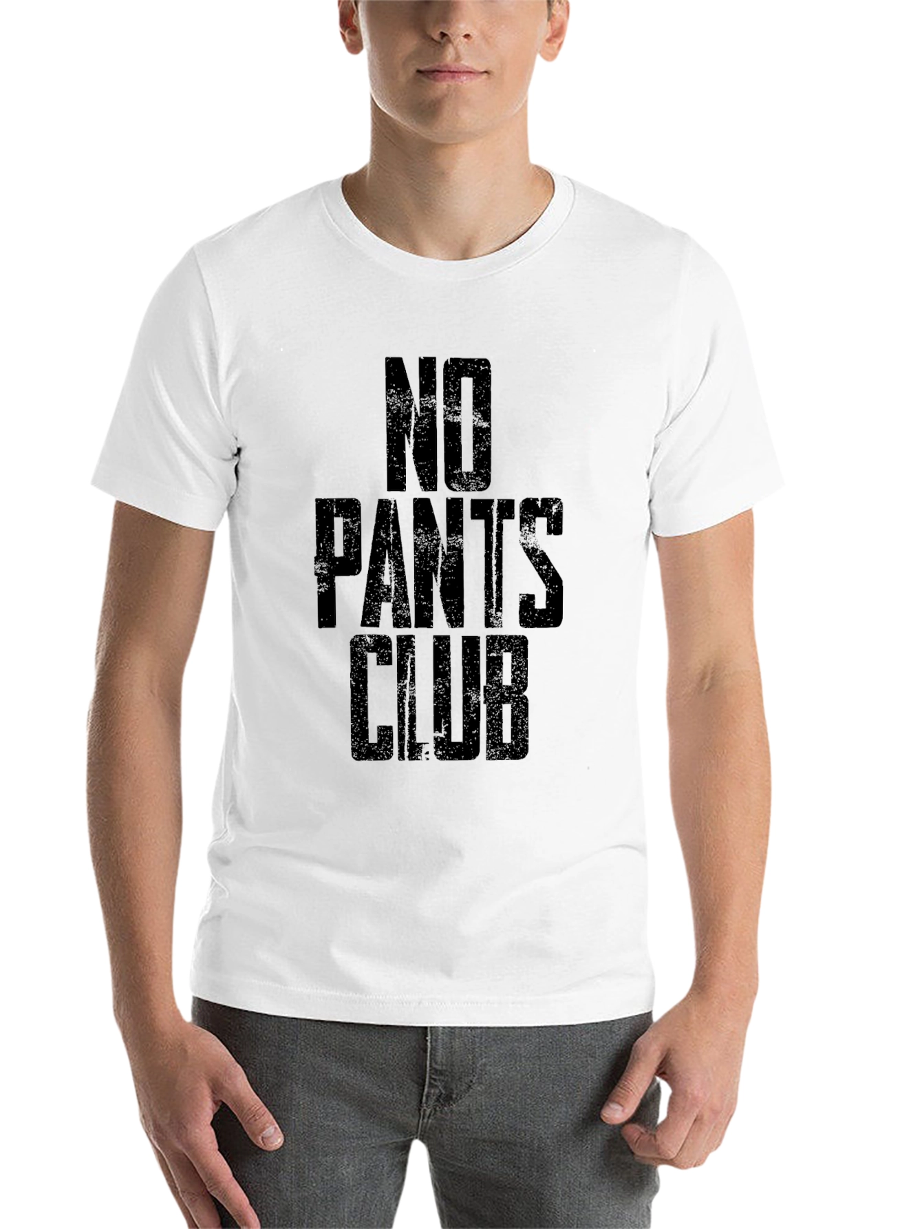 Black No Pants Club T-Shirt -  Black Humor Tee view 14