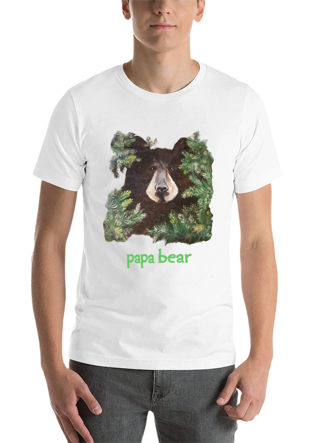 Black Papa Bear Black T-Shirt view 14