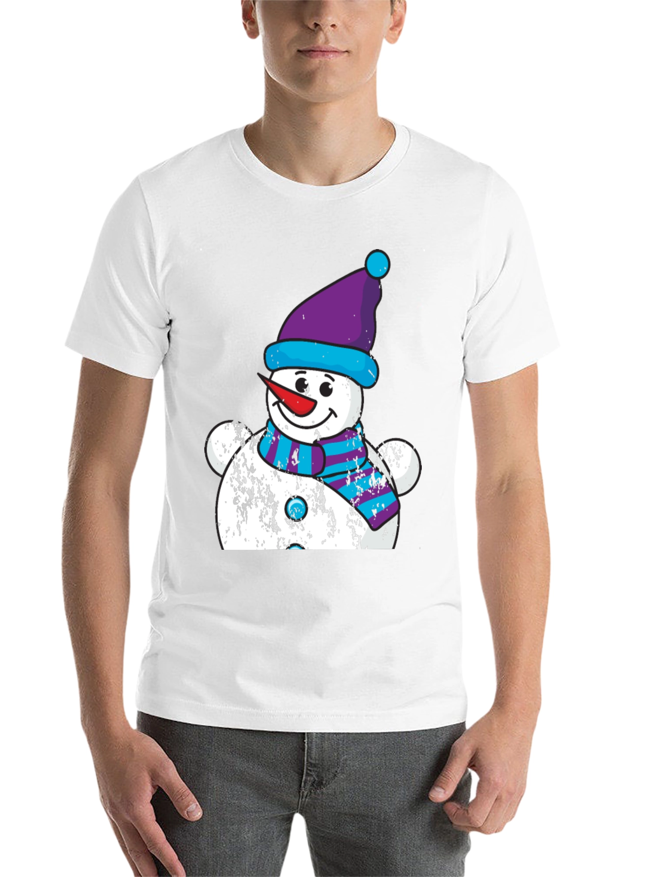 Black Festive Snowman Graphic Tee - Holiday Cheer view 14