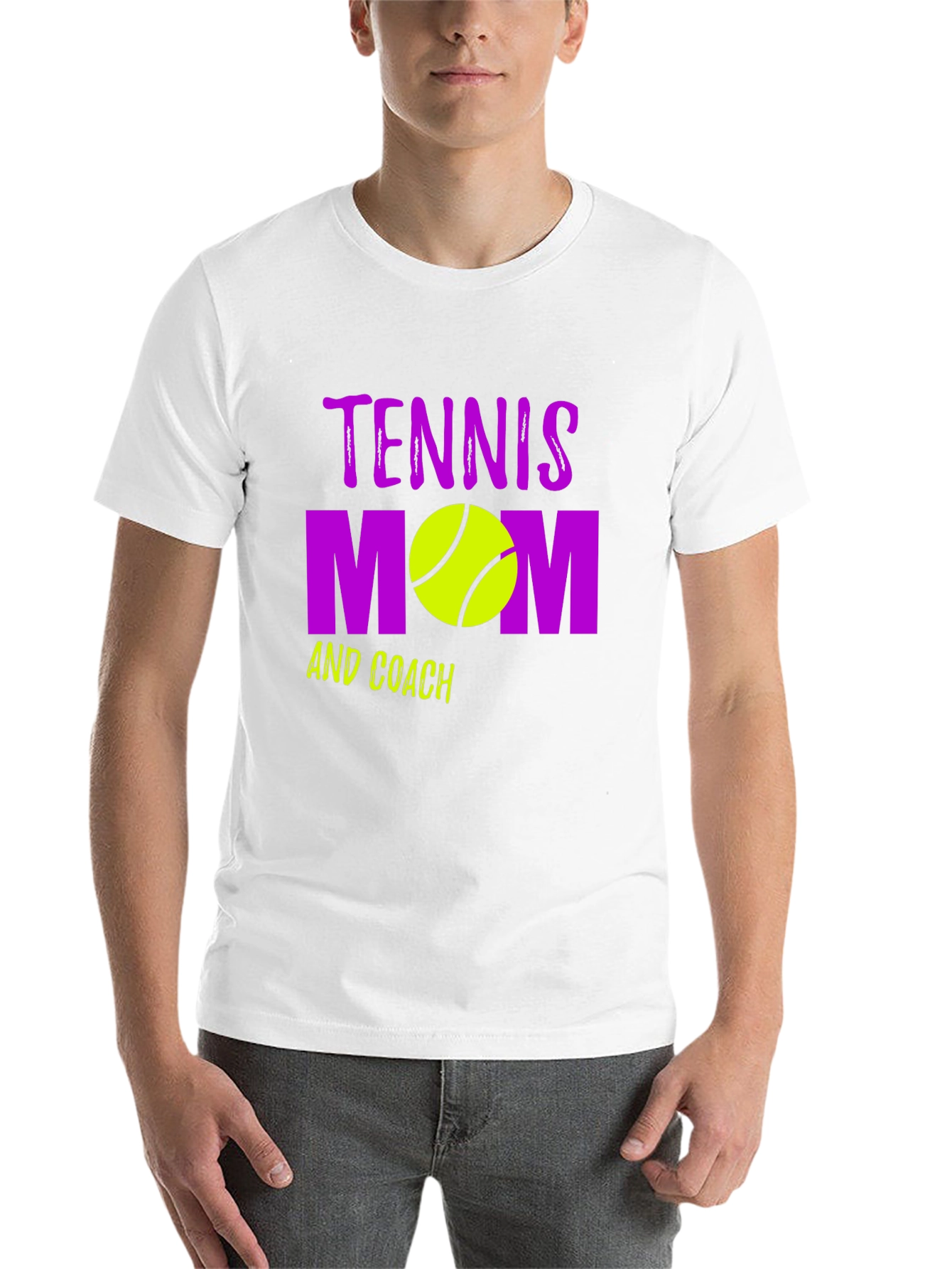 Black Tennis Mom and Coach Black Graphic T-Shirt view 14