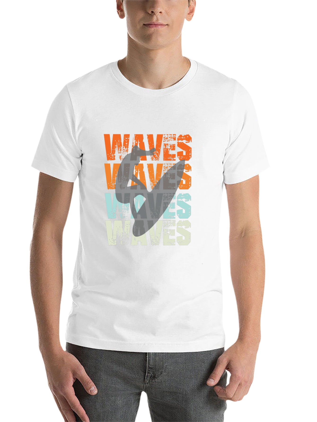 Retro Waves Graphic Tee - Surfer Style T-Shirt - 14