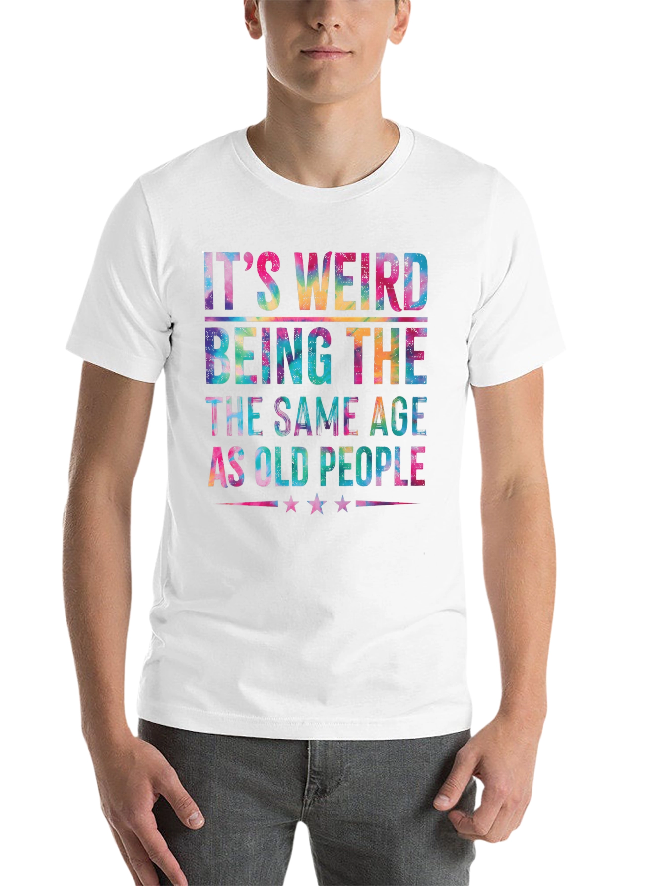 Black It's Weird Being The Same Age As Old People T-Shirt view 14