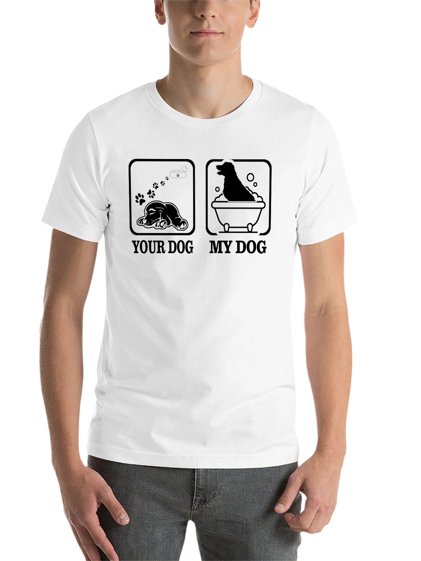 Black Your Dog My Dog Funny Pet Lover T-Shirt view 14