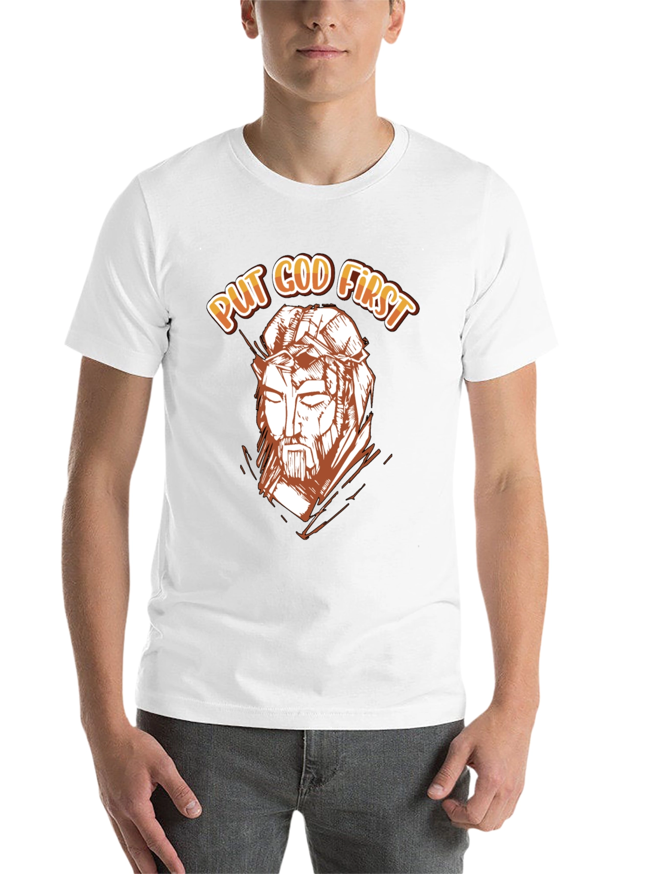 Black Put God First Graphic Tee - Religious T-Shirt view 14