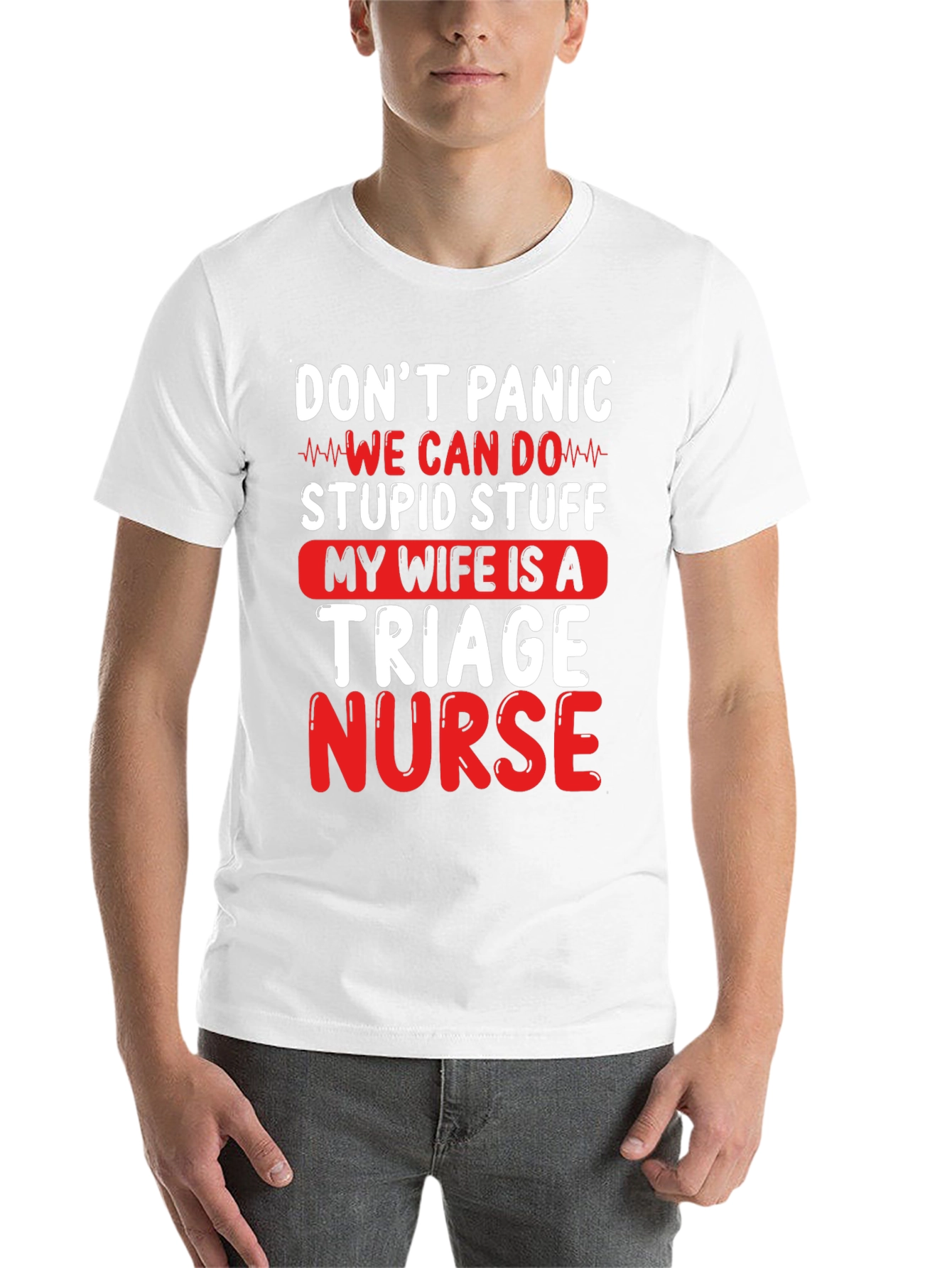 Black Don't Panic Triage Nurse Graphic Tee view 14