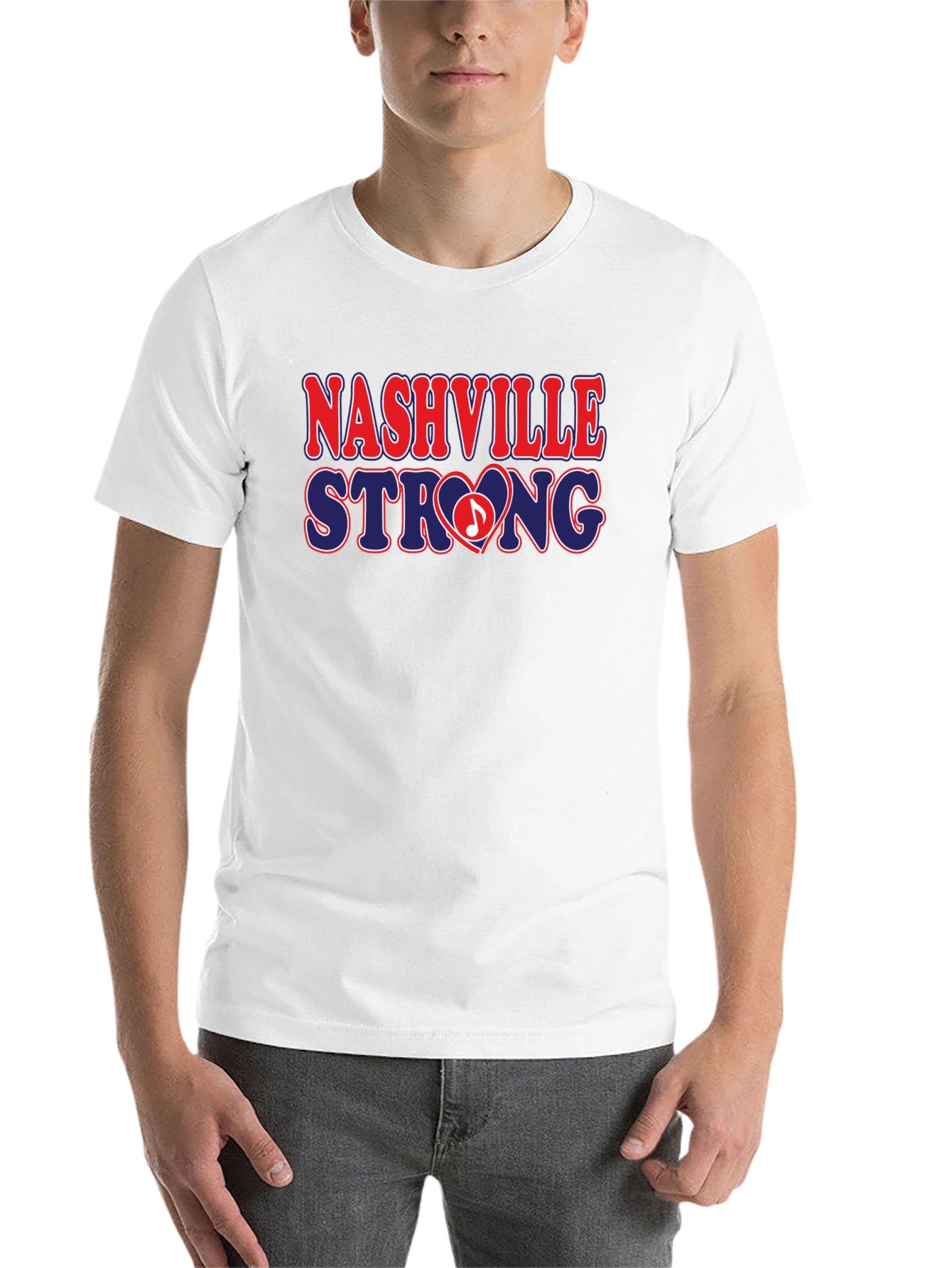 Black Nashville Strong Graphic T-Shirt view 14