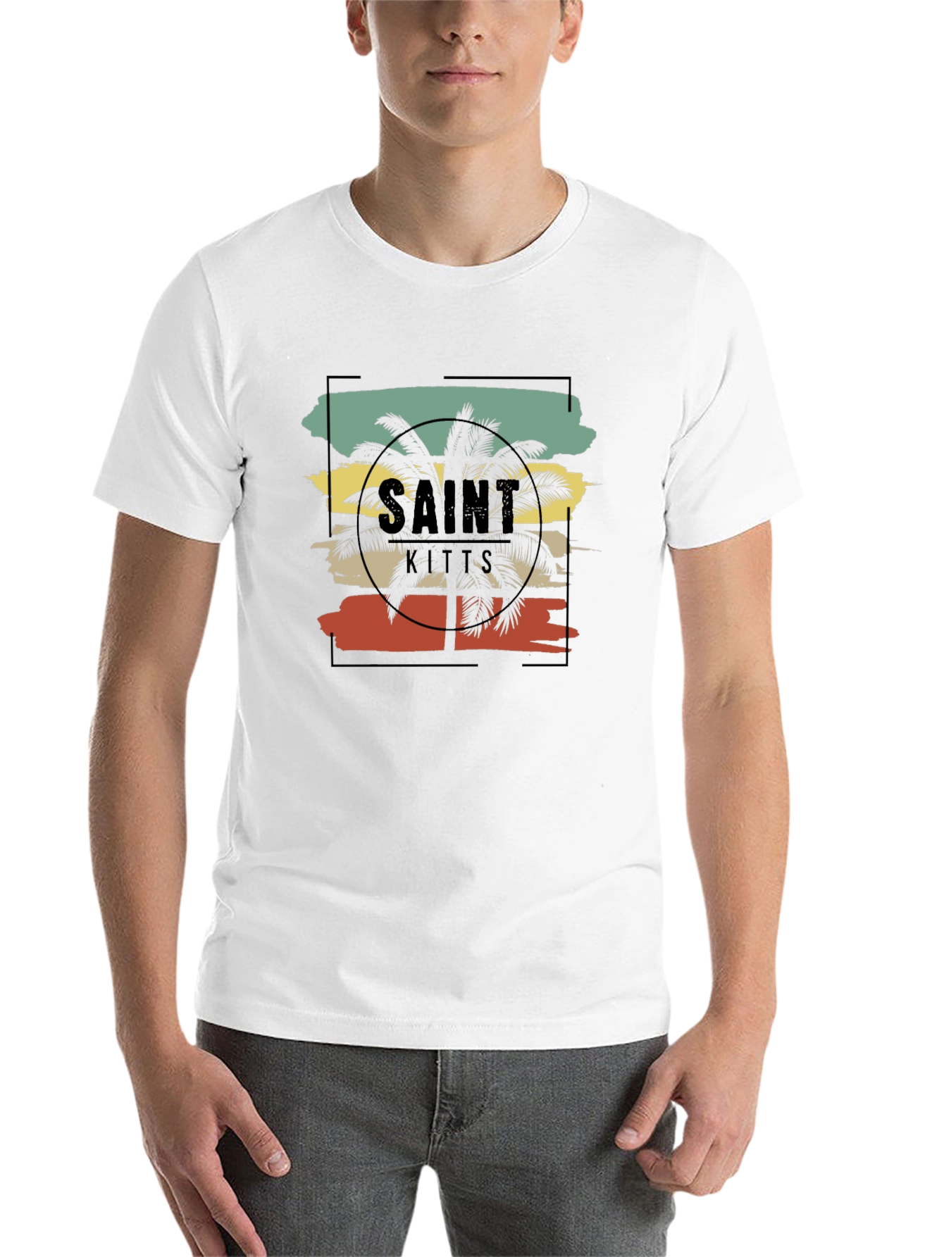 Black Saint Kitts Palm Tree Graphic Tee view 14