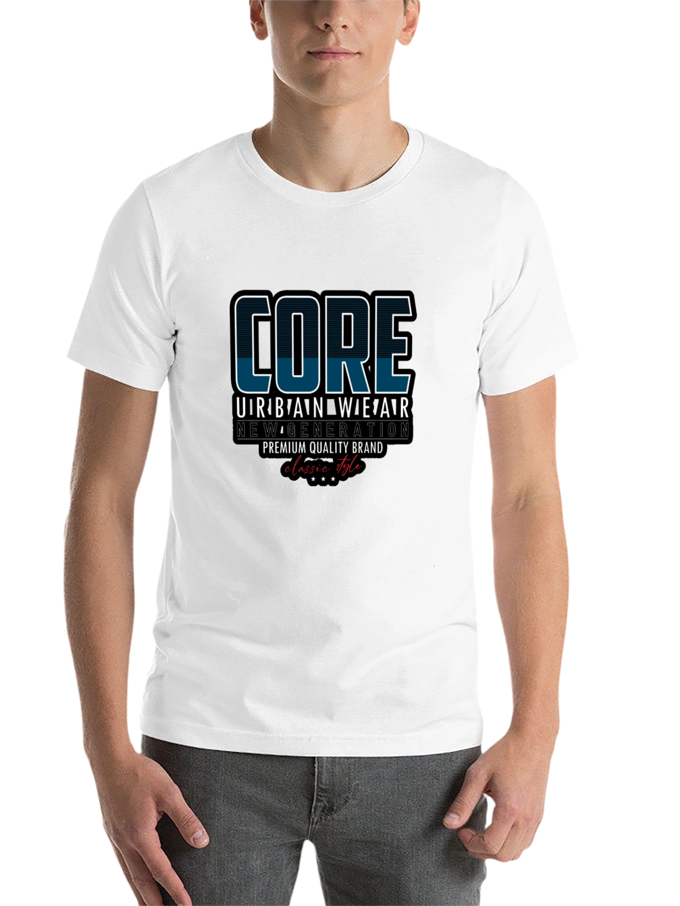 Black Core Urban Wear Black Graphic T-Shirt view 14