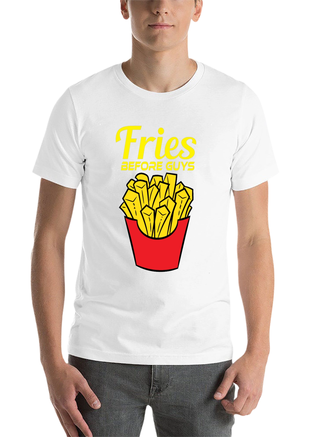 Black Fries Before Guys T-Shirt - Funny Foodie Tee view 14