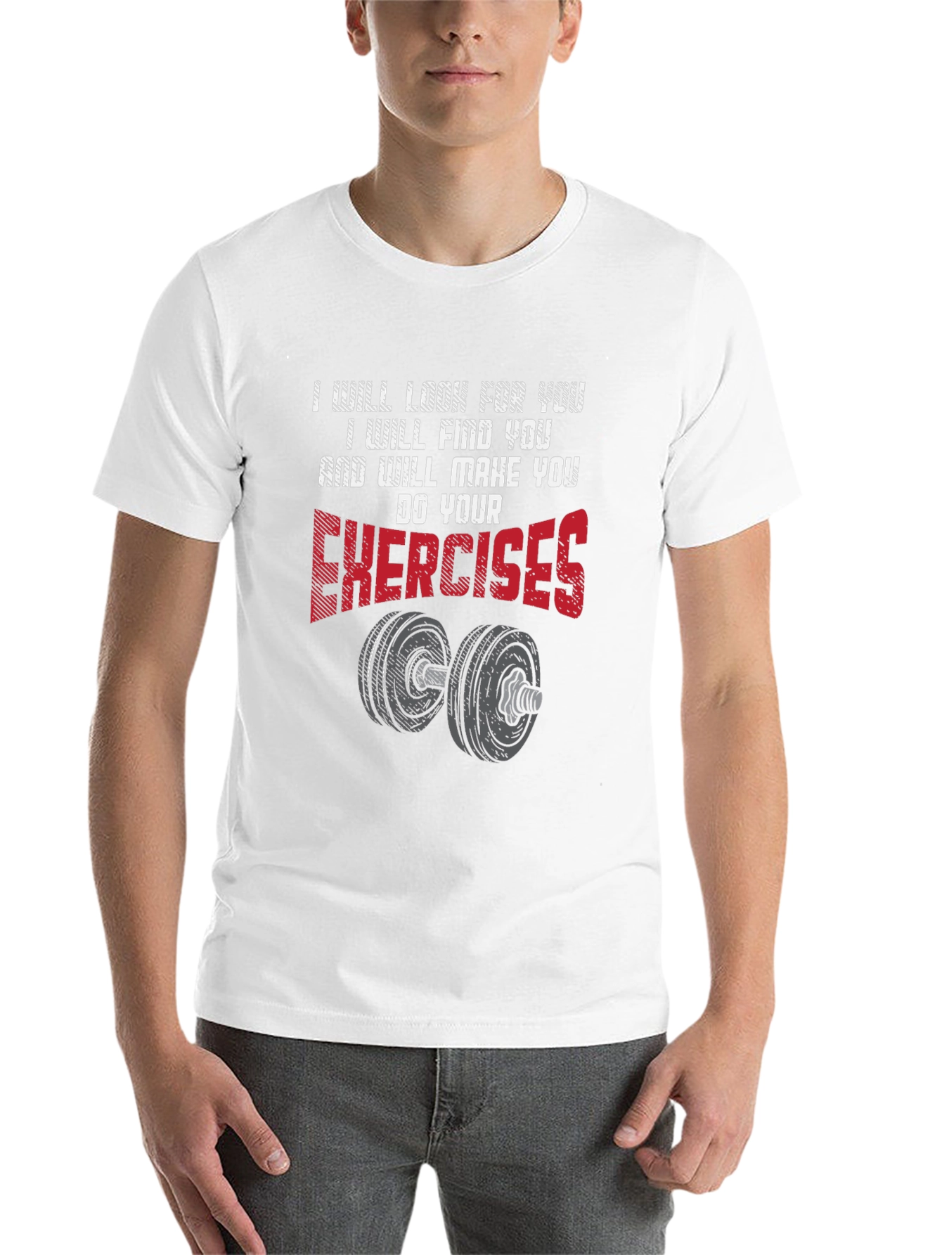 Black Exercise Motivation Graphic T-Shirt view 14