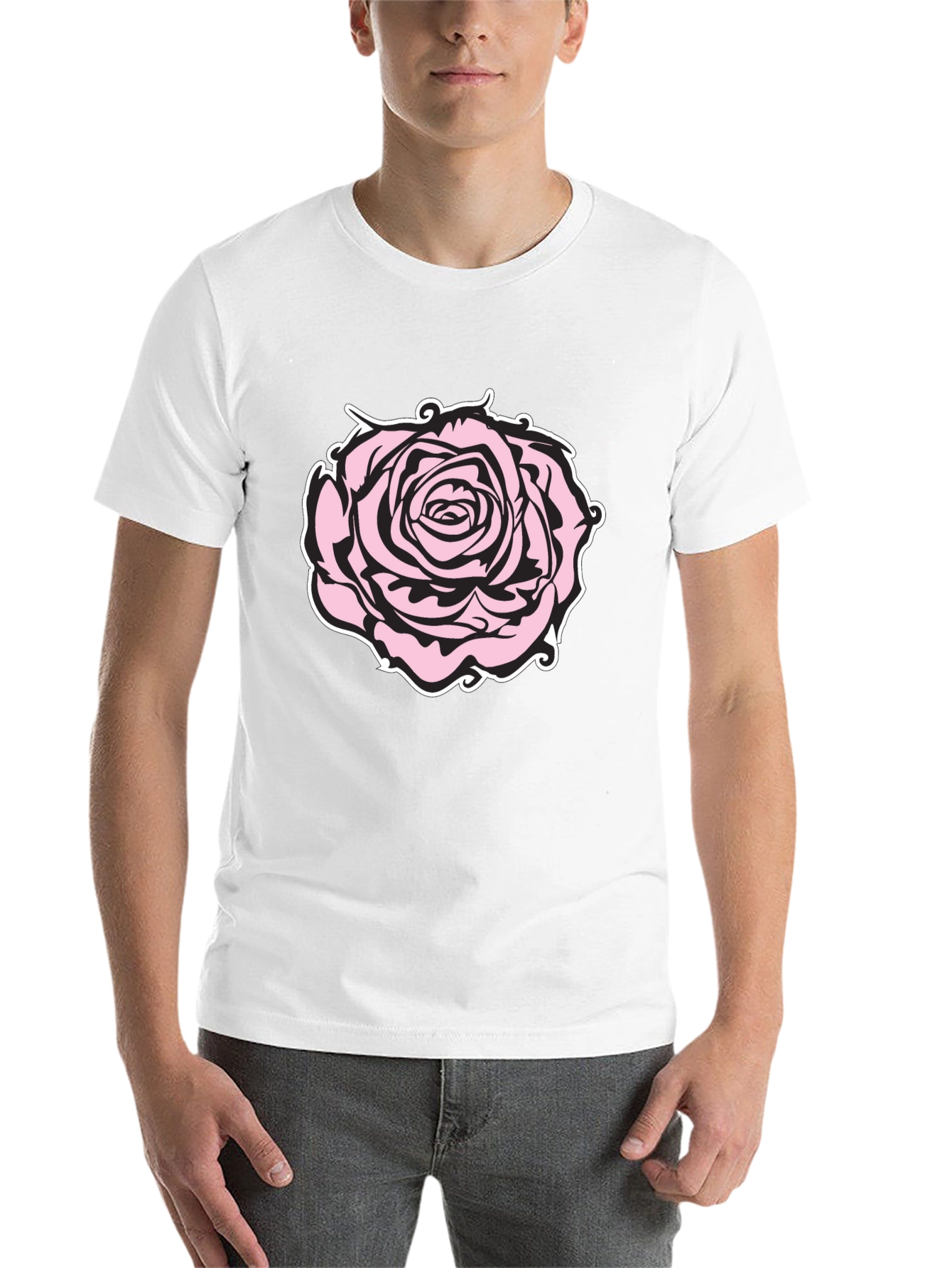 Black Rose Graphic Black T-Shirt view 14