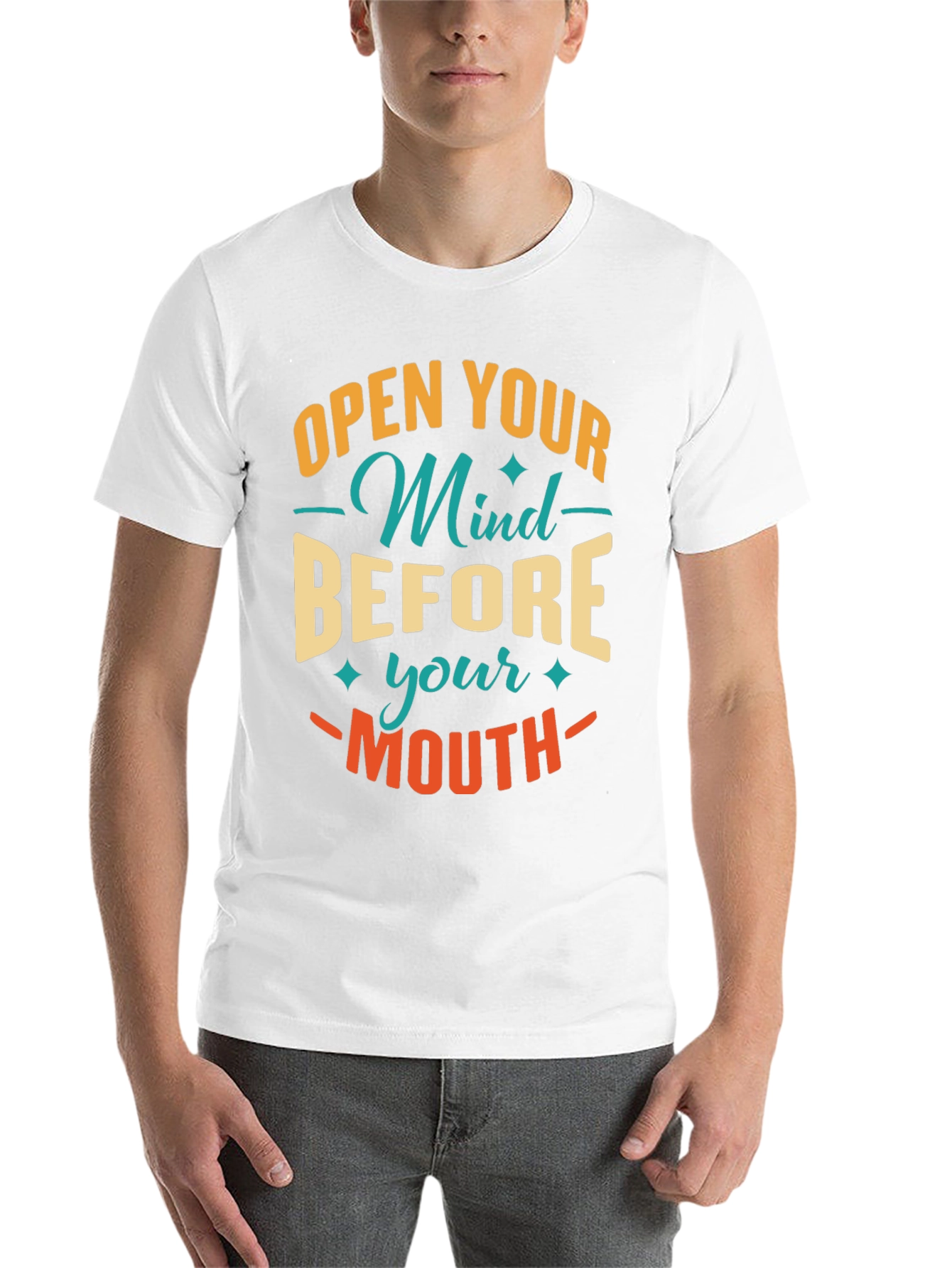 Black Open Mind Graphic Tee - Unisex view 14