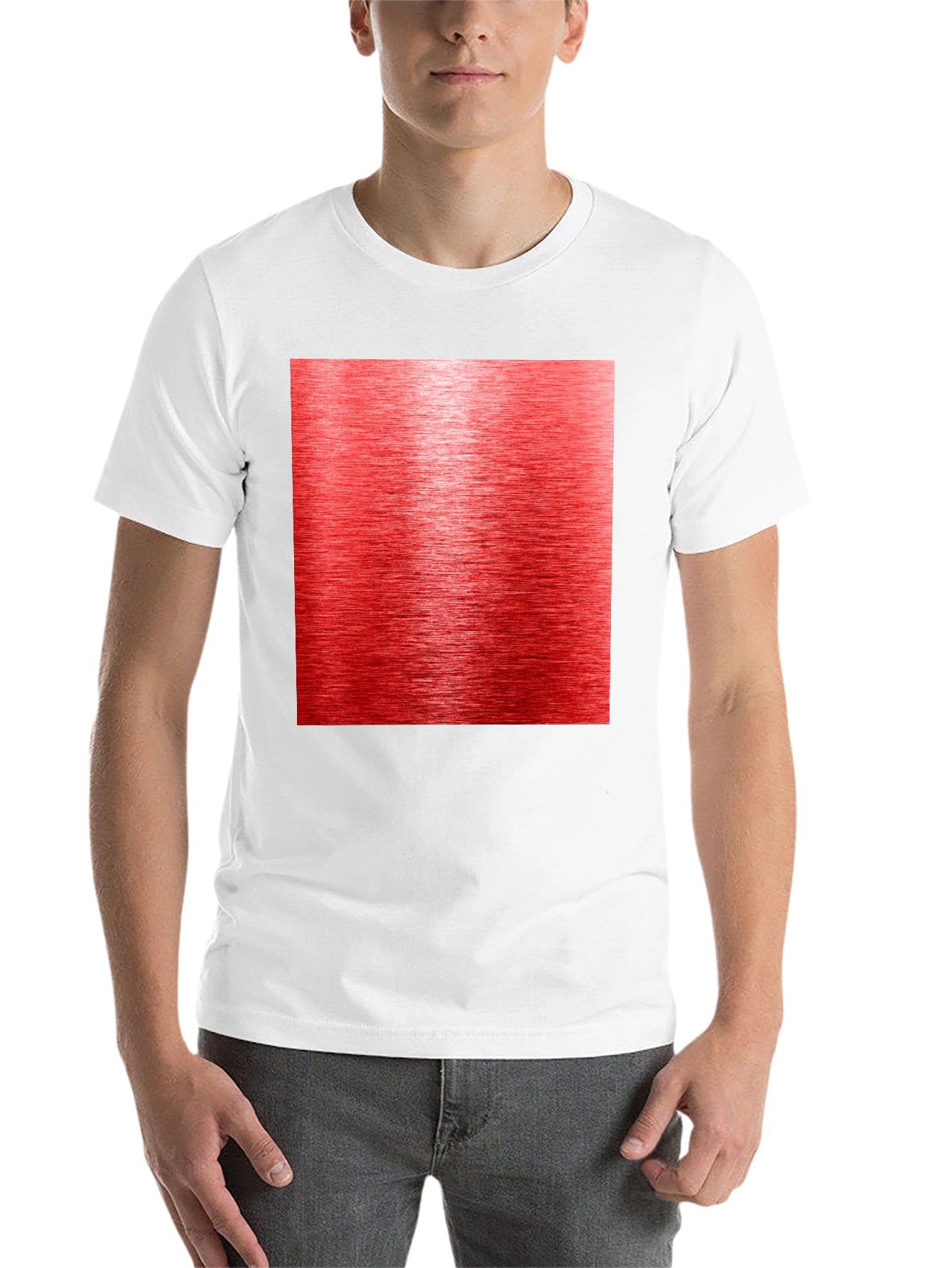 Black Red Metallic Texture Black T-Shirt view 14