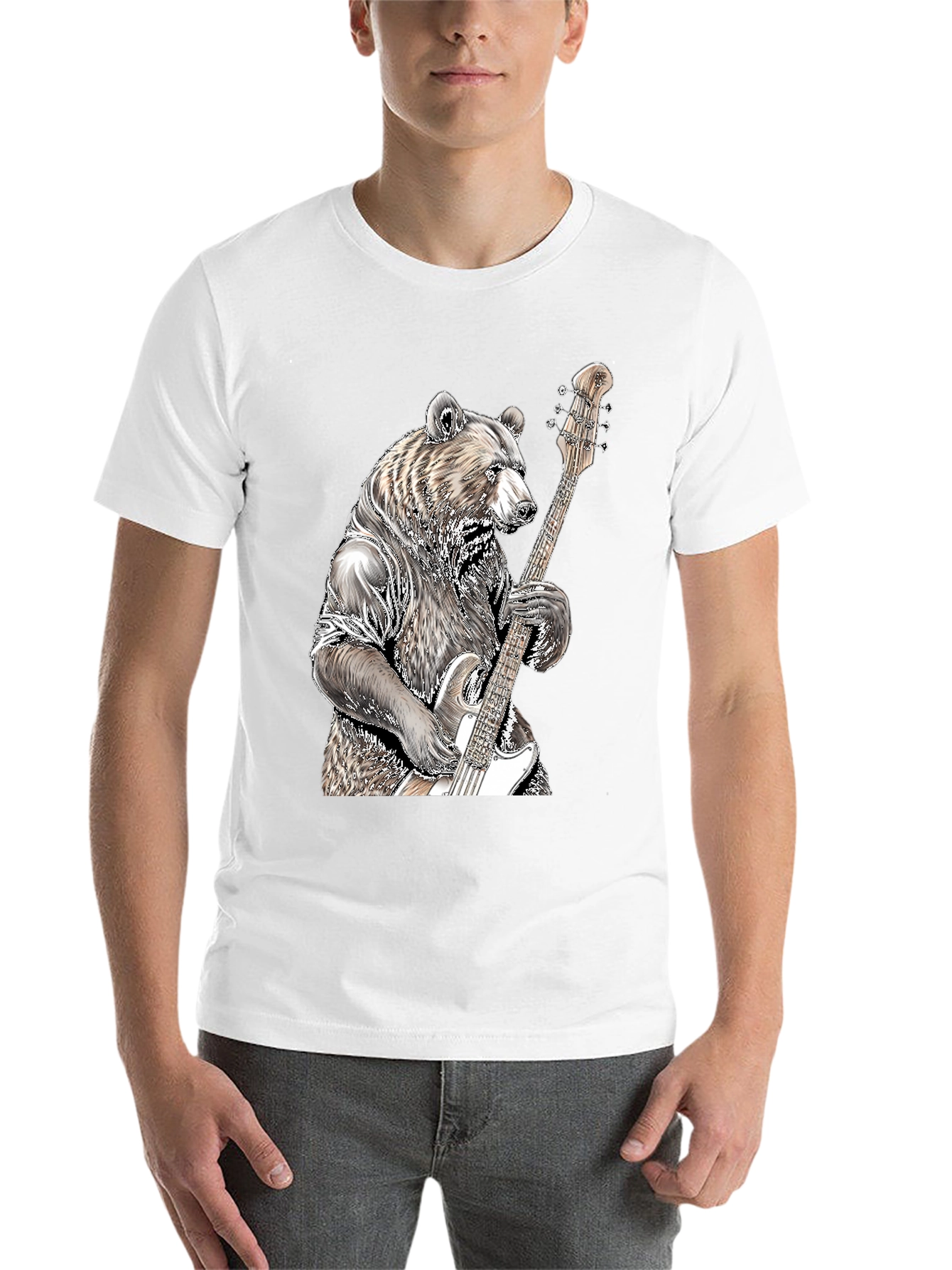 Black Bear Bass Guitar T-Shirt view 14