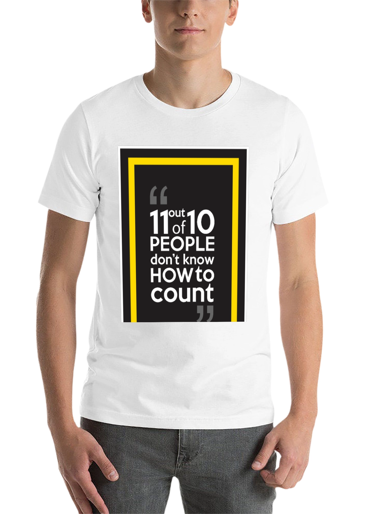 Black 11 out of 10 People Funny Graphic Tee view 14