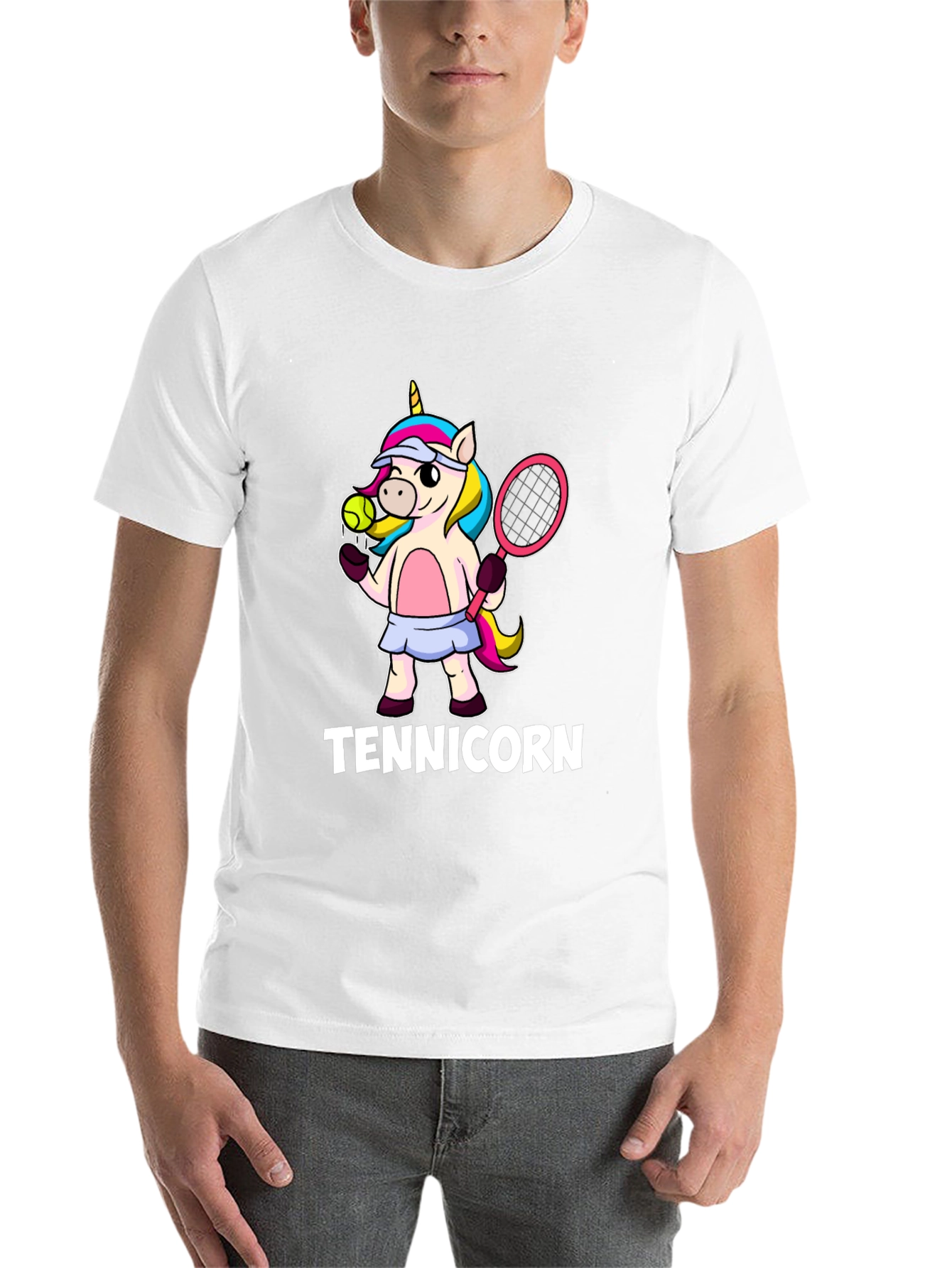 Black Tennicorn Graphic T-Shirt - Tennis Unicorn view 14